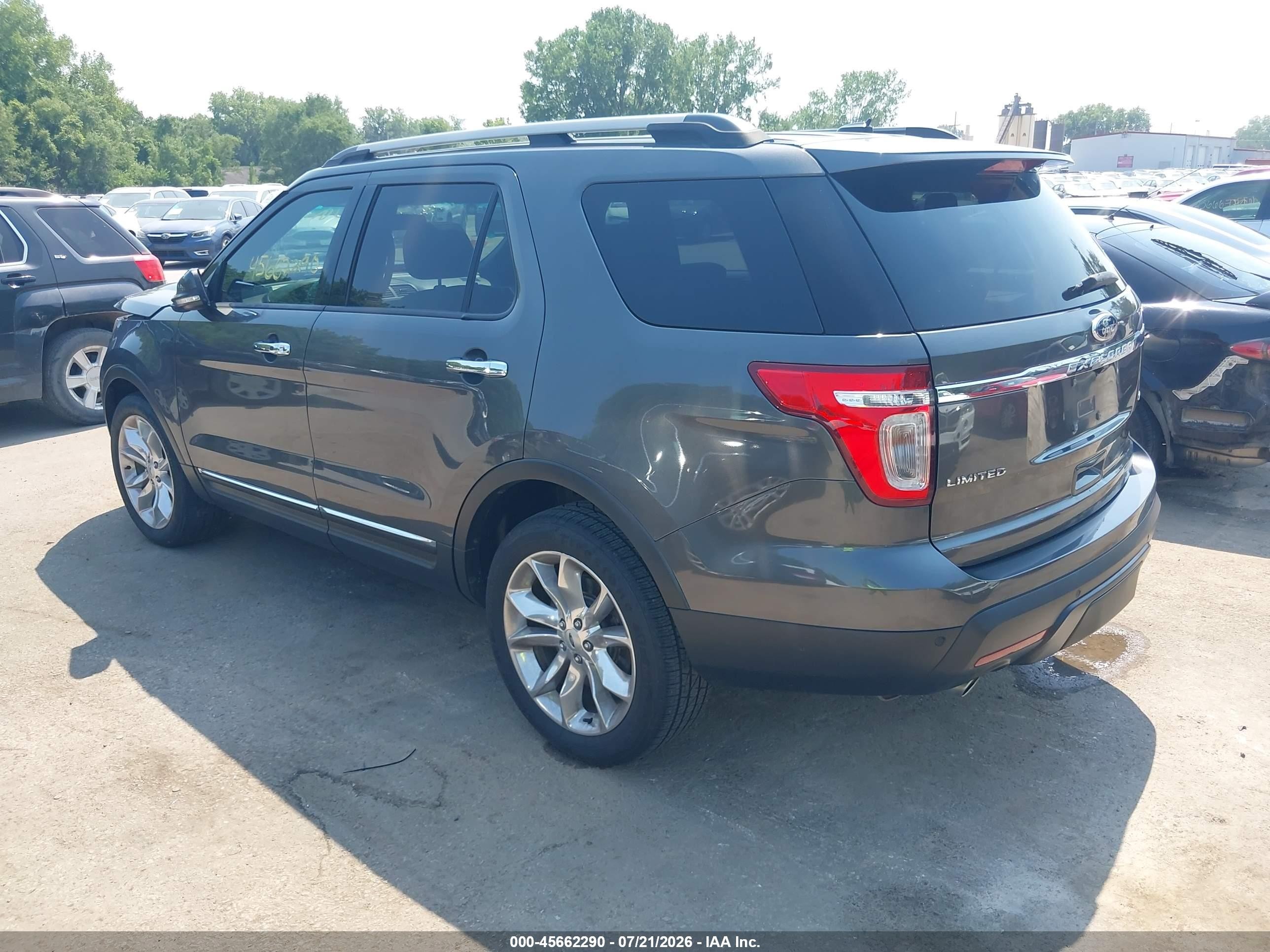 2015 Ford Explorer Limited Gray vin: 1FM5K8F83FGB31155