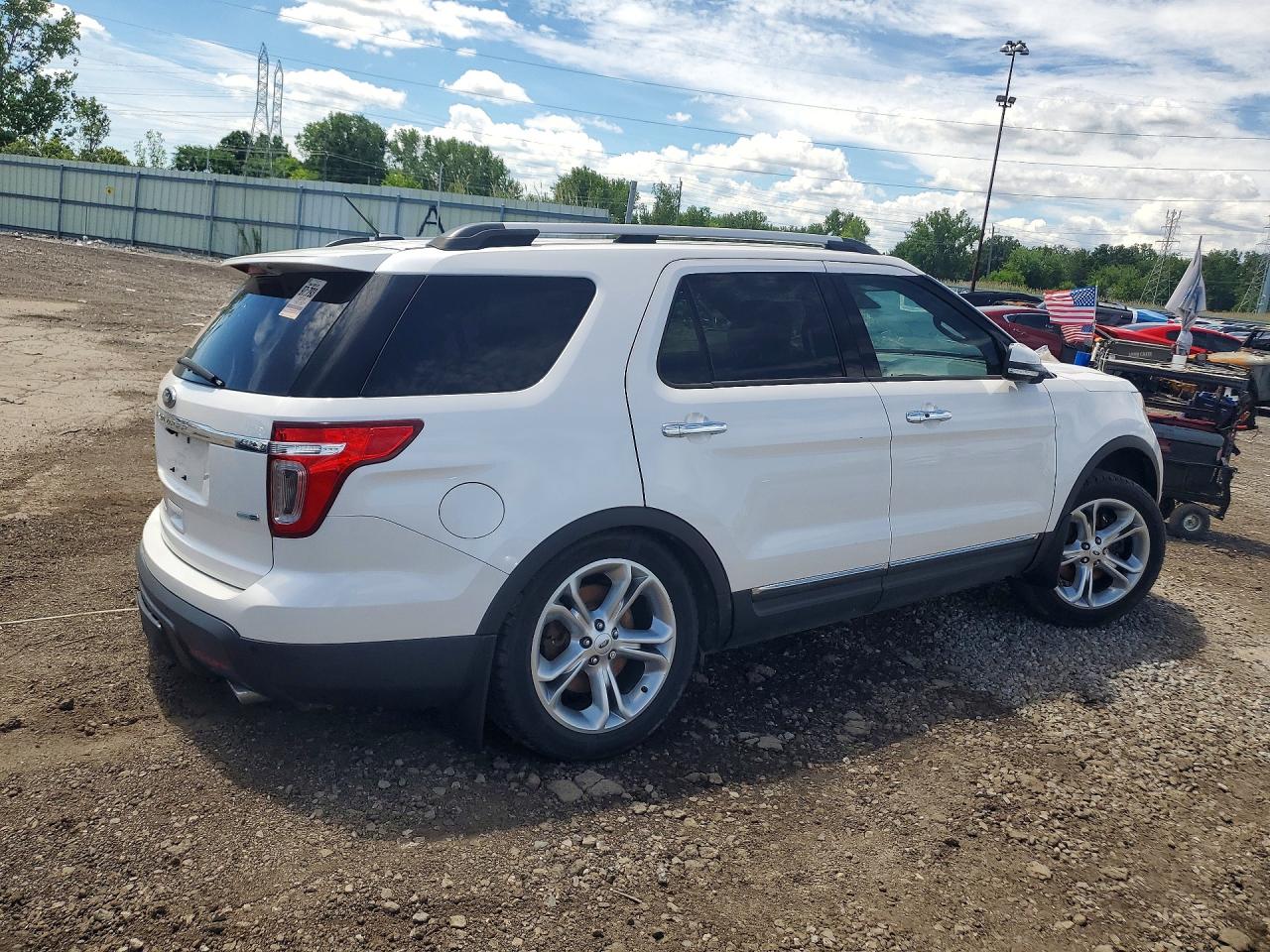 2015 Ford Explorer Limited White vin: 1FM5K8F83FGC42885