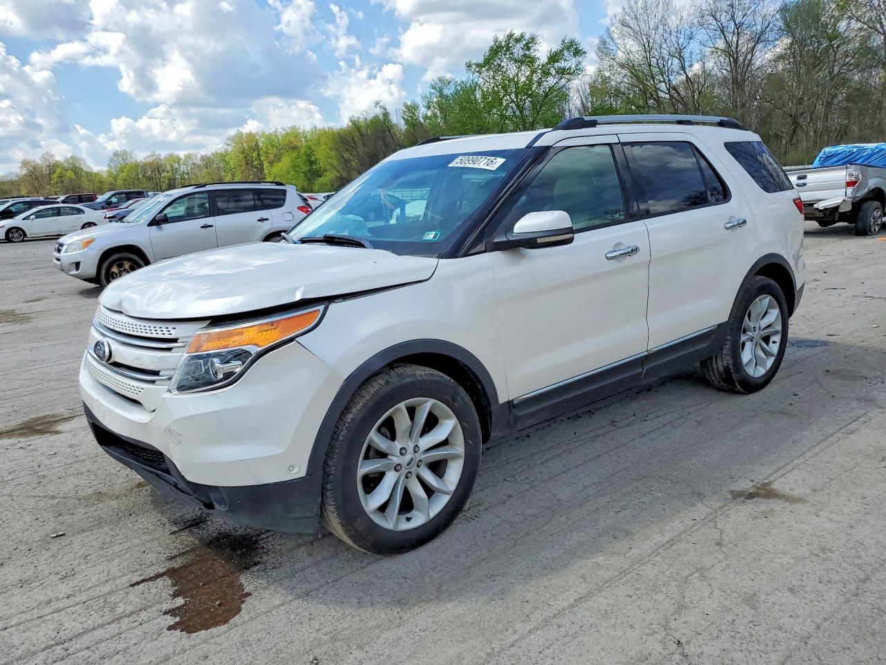 2013 Ford Explorer White vin: 1FM5K8F84DGA22961