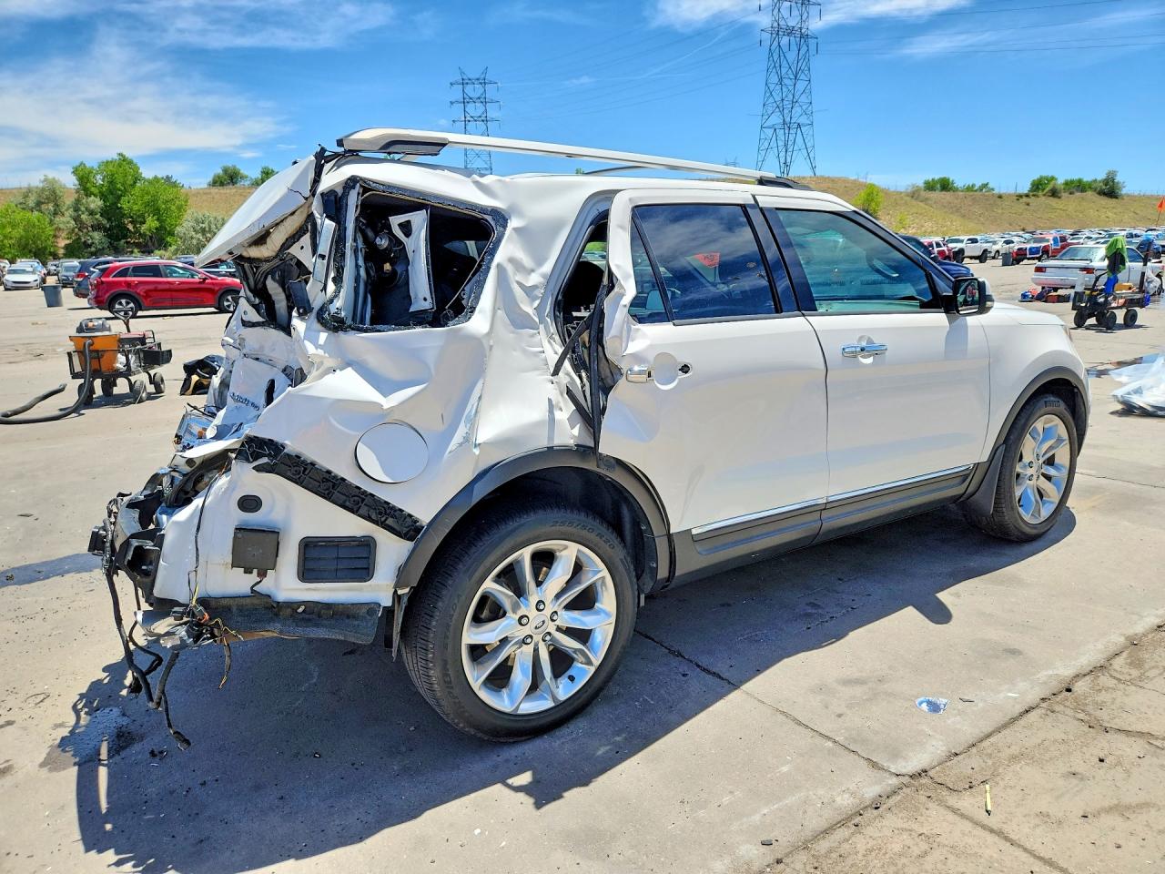 2013 Ford Explorer Limited White vin: 1FM5K8F84DGA45589