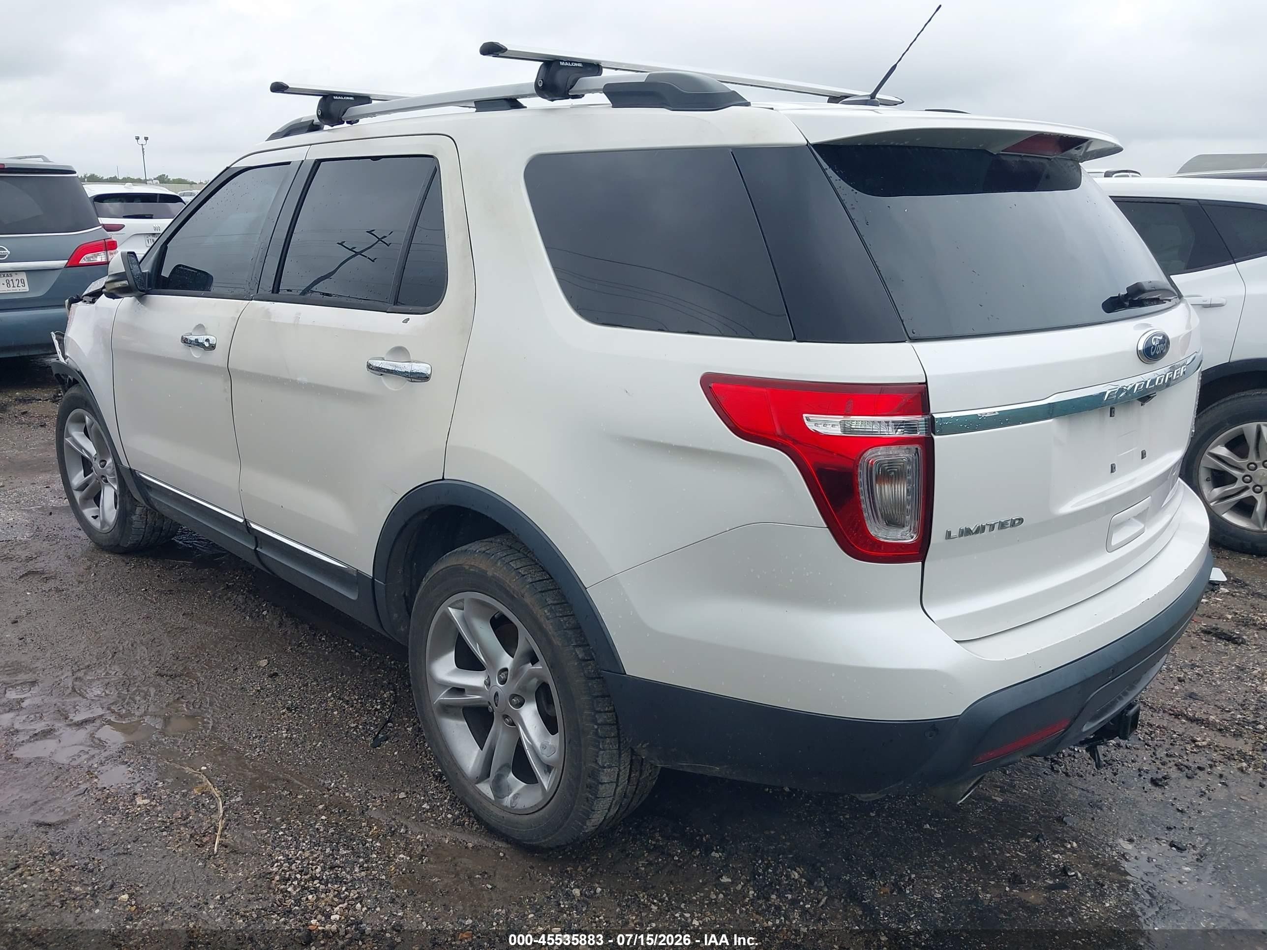 2013 Ford Explorer Limited White vin: 1FM5K8F84DGA64014
