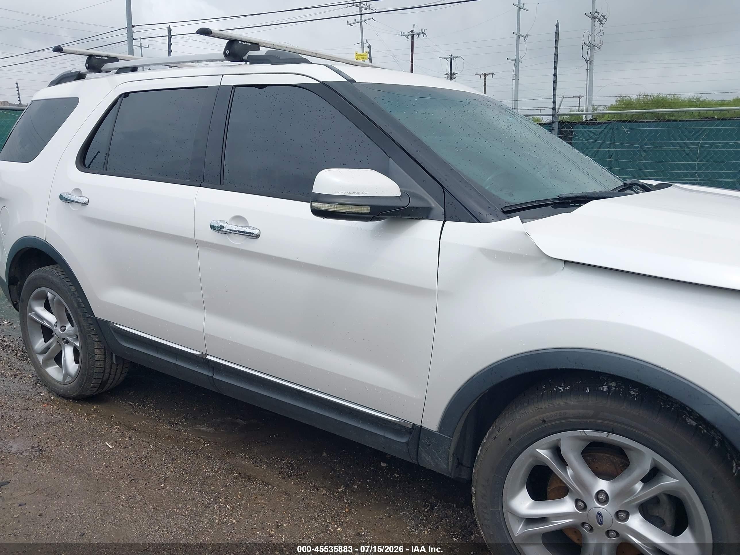 2013 Ford Explorer Limited White vin: 1FM5K8F84DGA64014