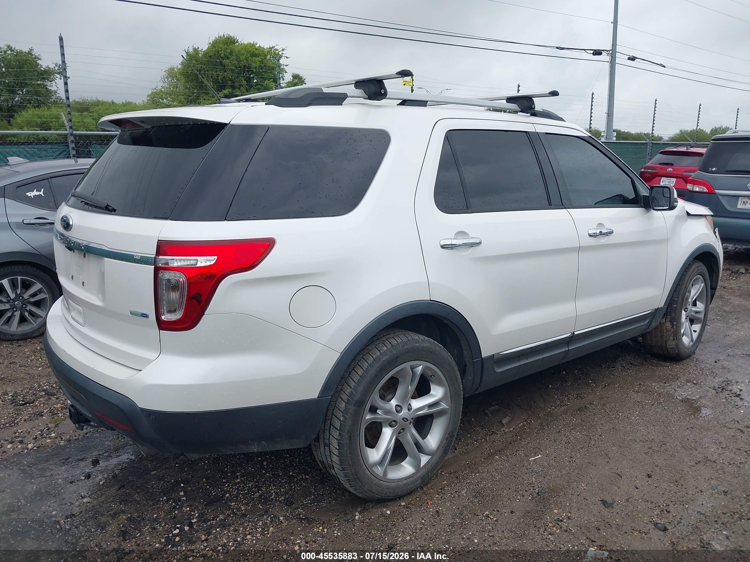 2013 Ford Explorer Limited White vin: 1FM5K8F84DGA64014