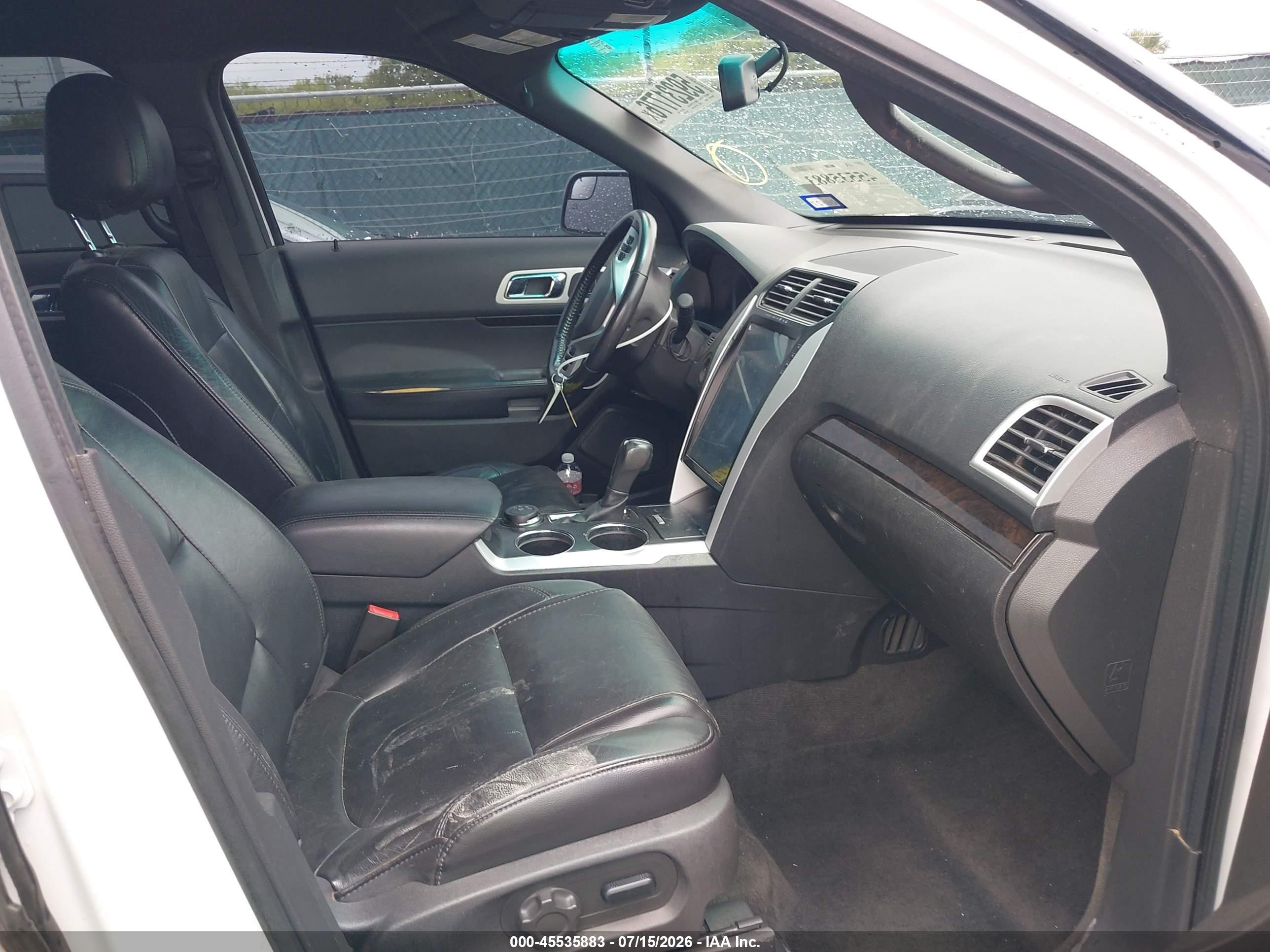 2013 Ford Explorer Limited White vin: 1FM5K8F84DGA64014