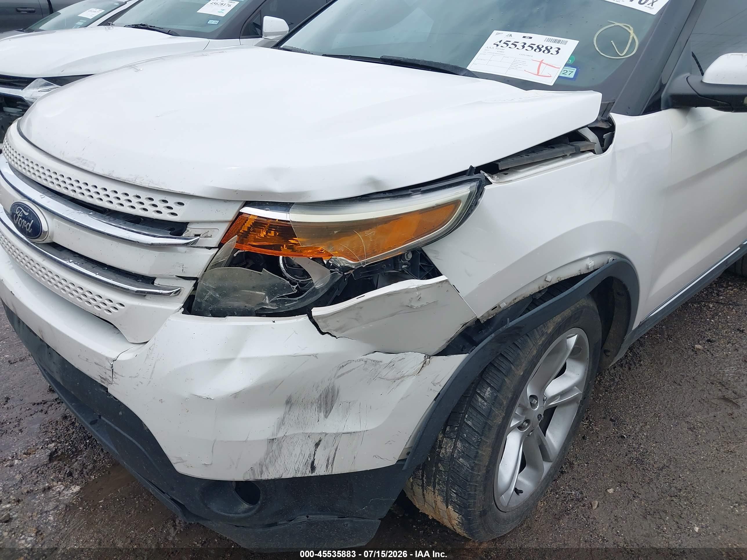 2013 Ford Explorer Limited White vin: 1FM5K8F84DGA64014
