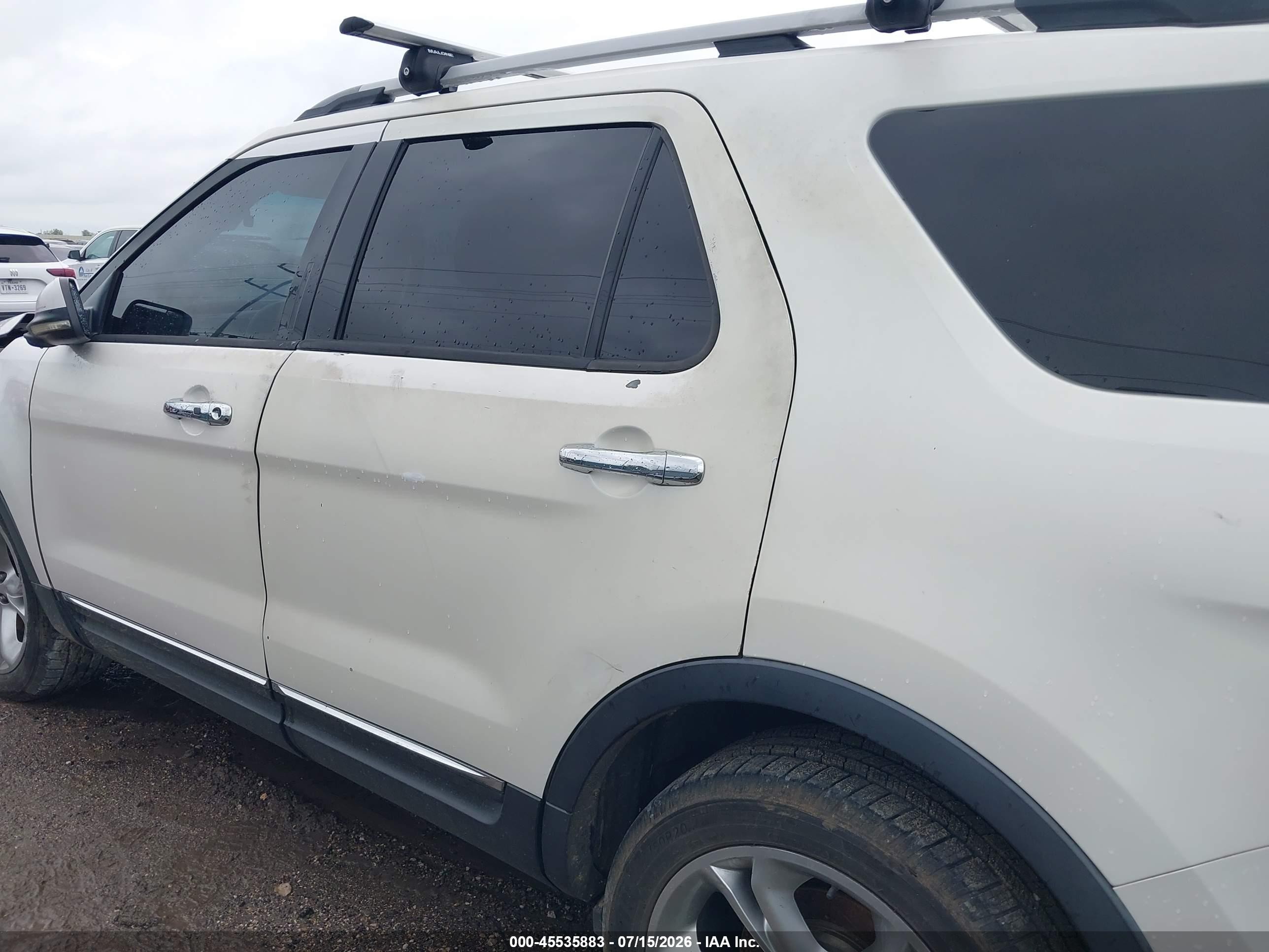 2013 Ford Explorer Limited White vin: 1FM5K8F84DGA64014