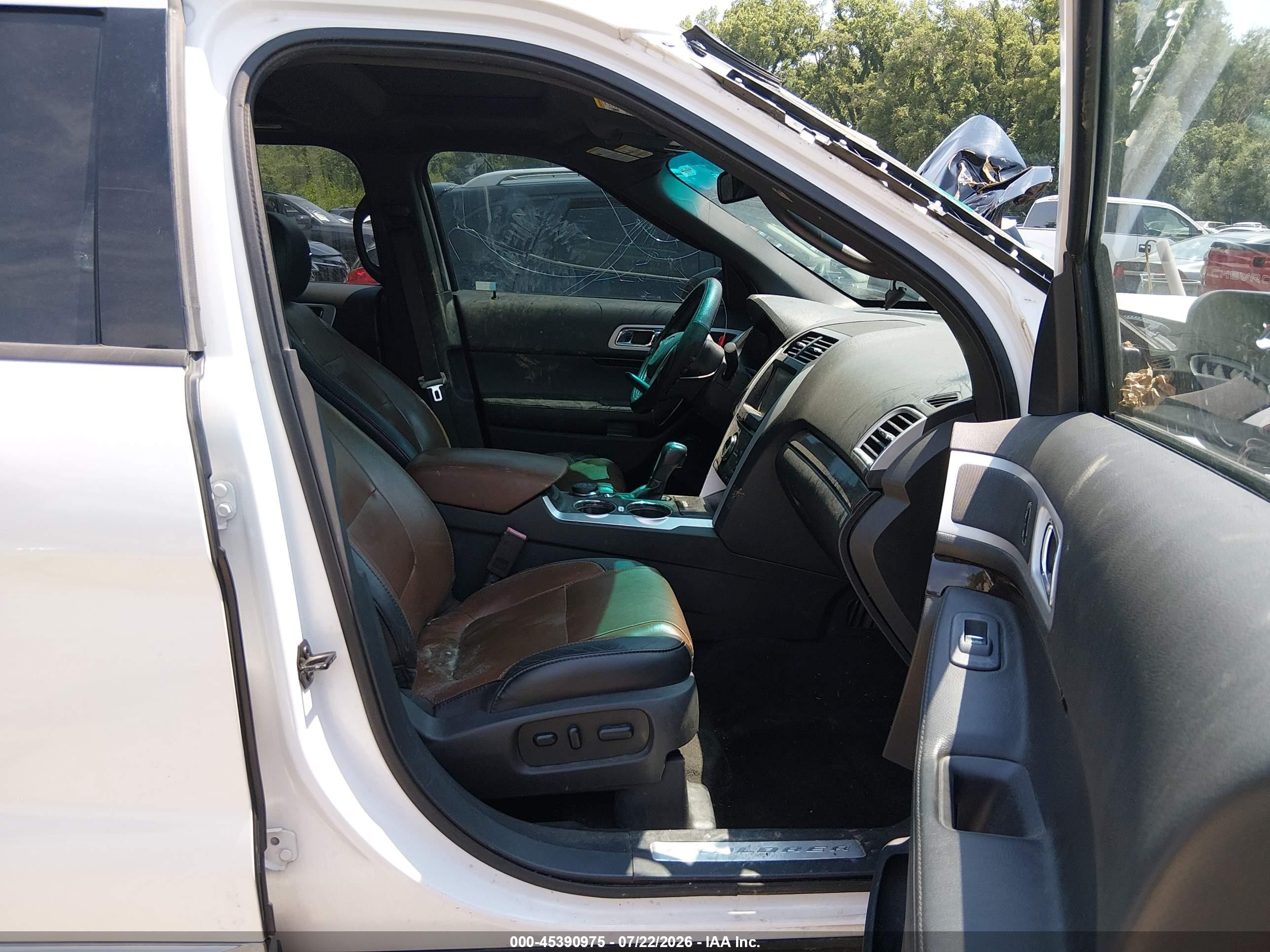 2013 Ford Explorer Limited White vin: 1FM5K8F84DGA98499