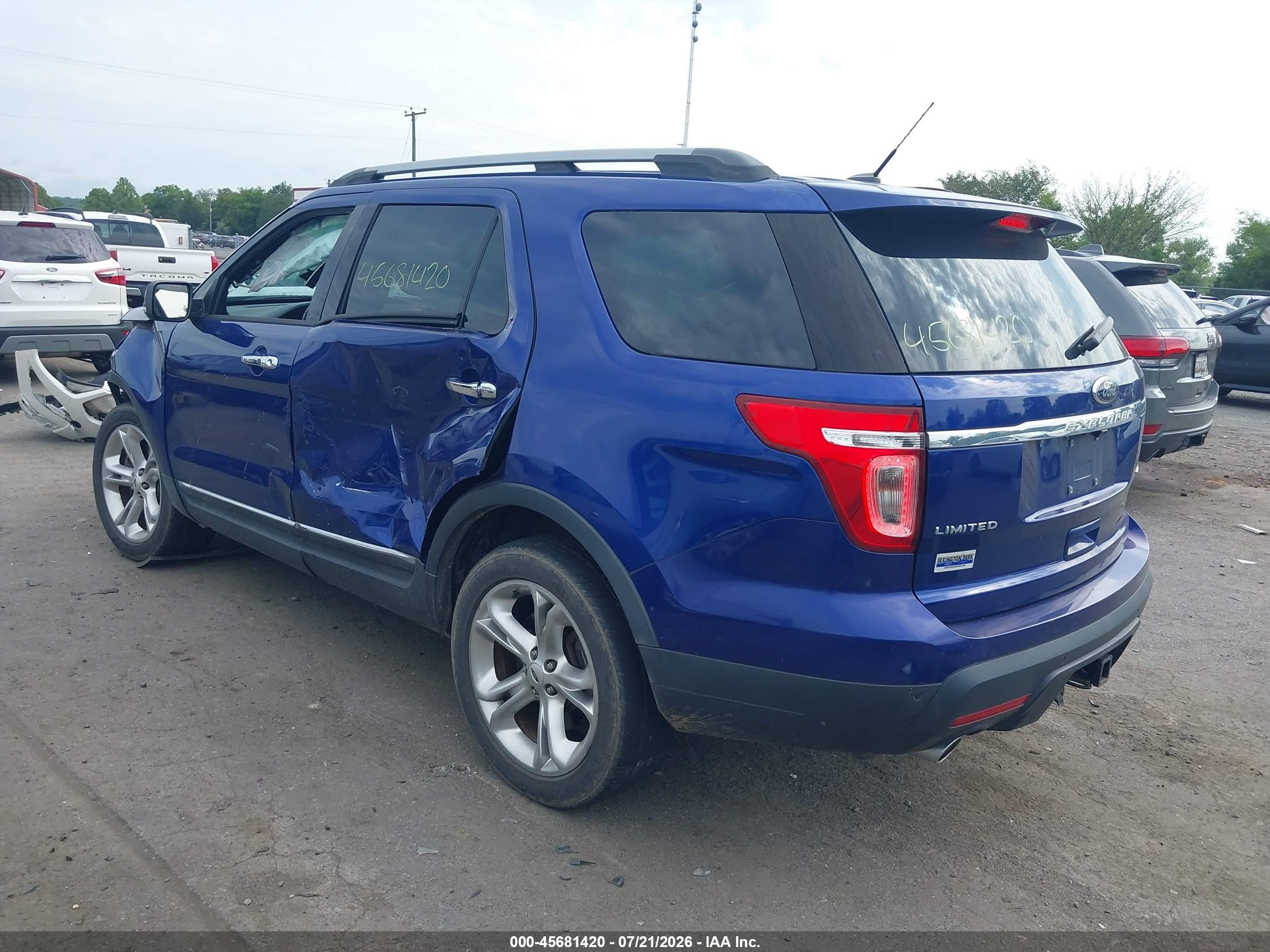 2014 Ford Explorer Limited Blue vin: 1FM5K8F84EGA62815