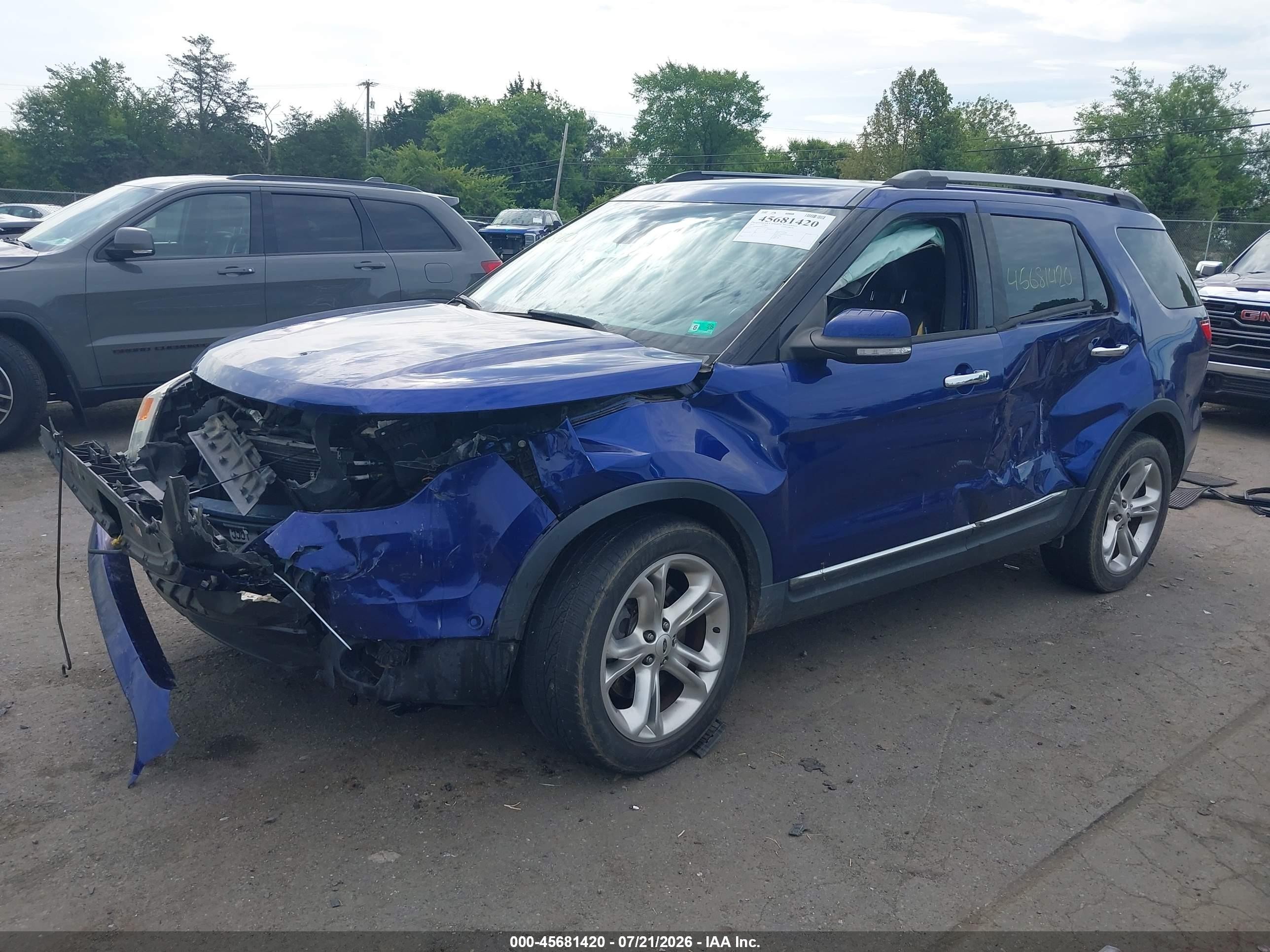 2014 Ford Explorer Limited Blue vin: 1FM5K8F84EGA62815