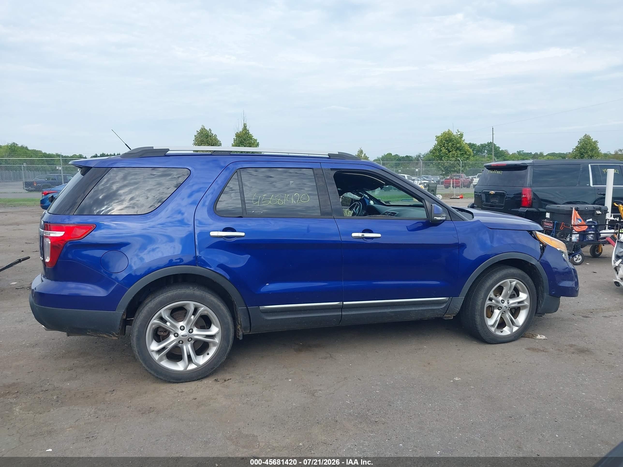 2014 Ford Explorer Limited Blue vin: 1FM5K8F84EGA62815