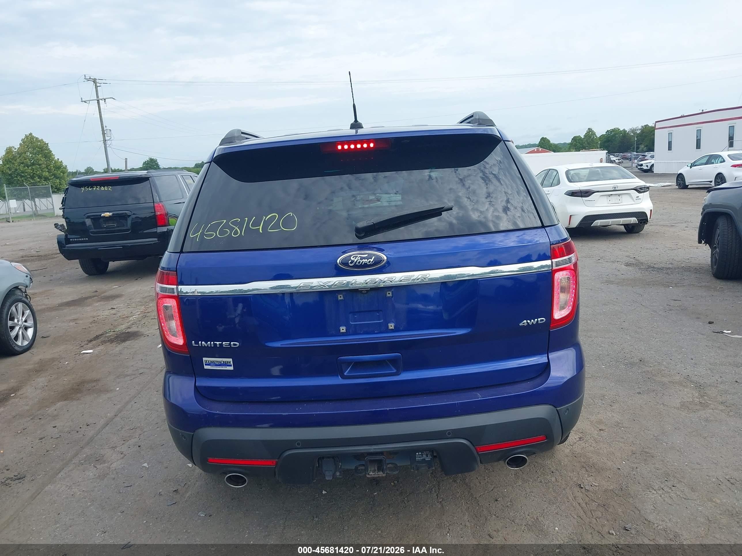 2014 Ford Explorer Limited Blue vin: 1FM5K8F84EGA62815