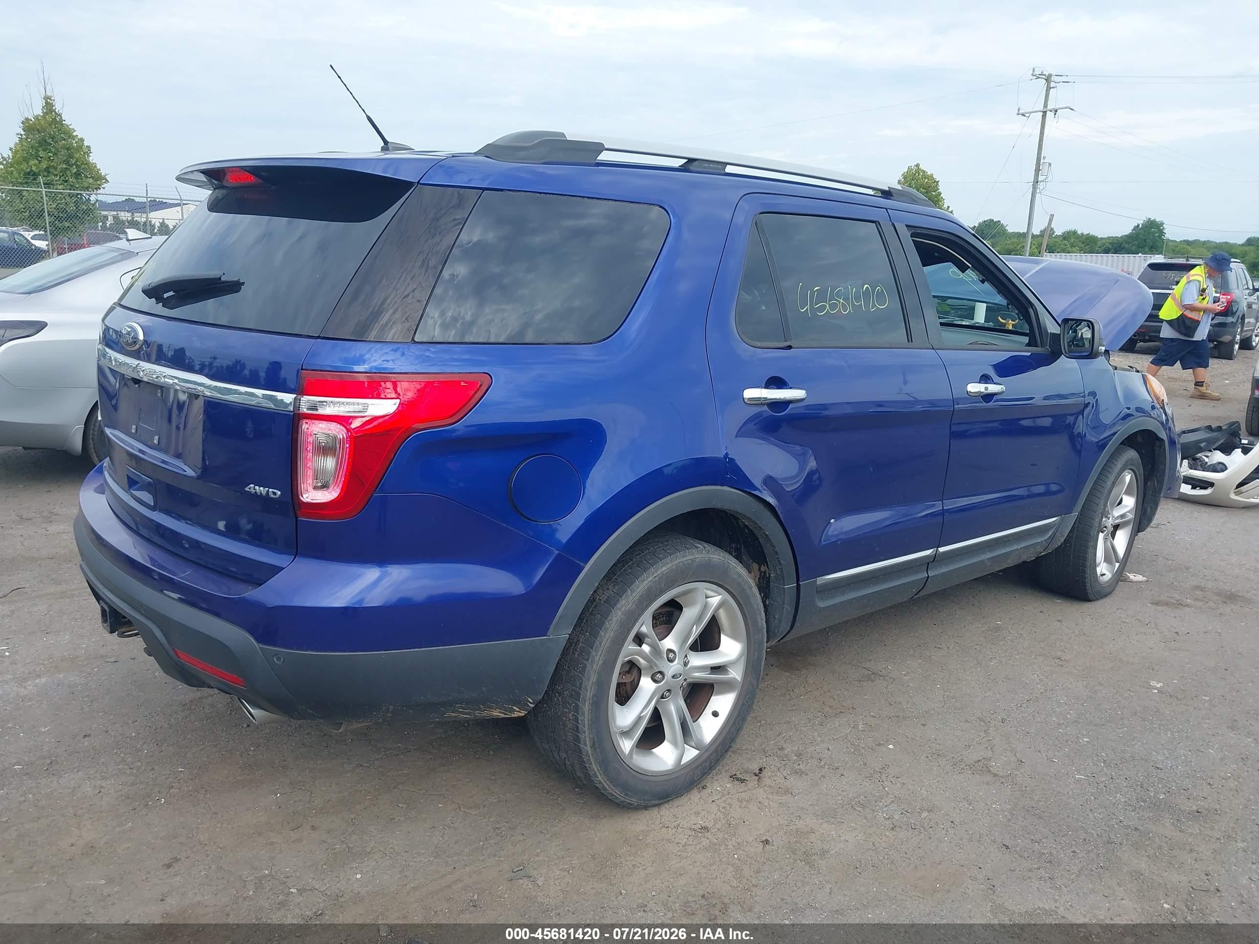 2014 Ford Explorer Limited Blue vin: 1FM5K8F84EGA62815