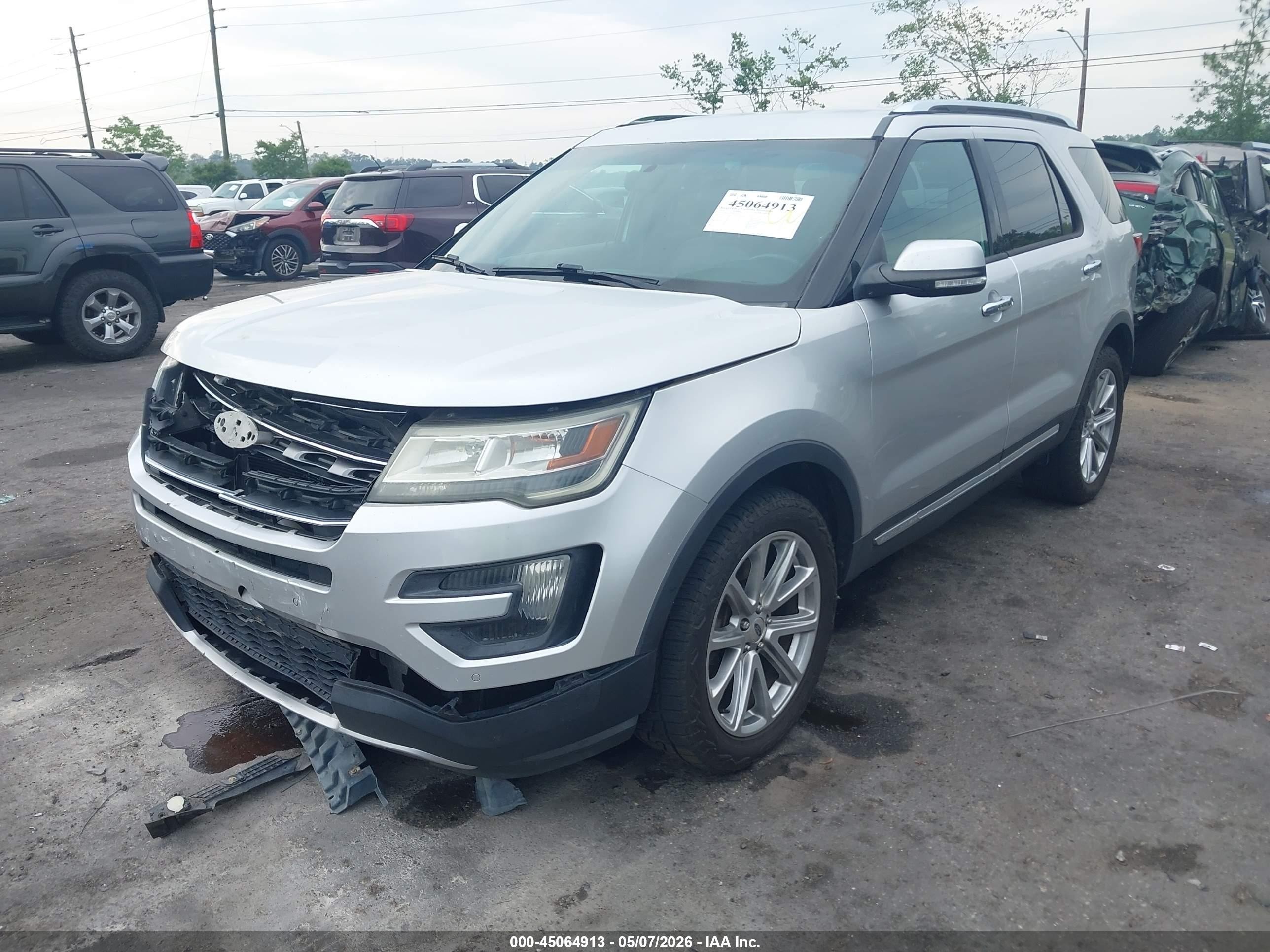 2016 Ford Explorer Limited Серебряный vin: 1FM5K8F84GGA32751