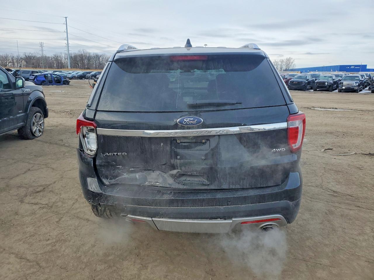 2017 Ford Explorer Limited Black vin: 1FM5K8F84HGD84259