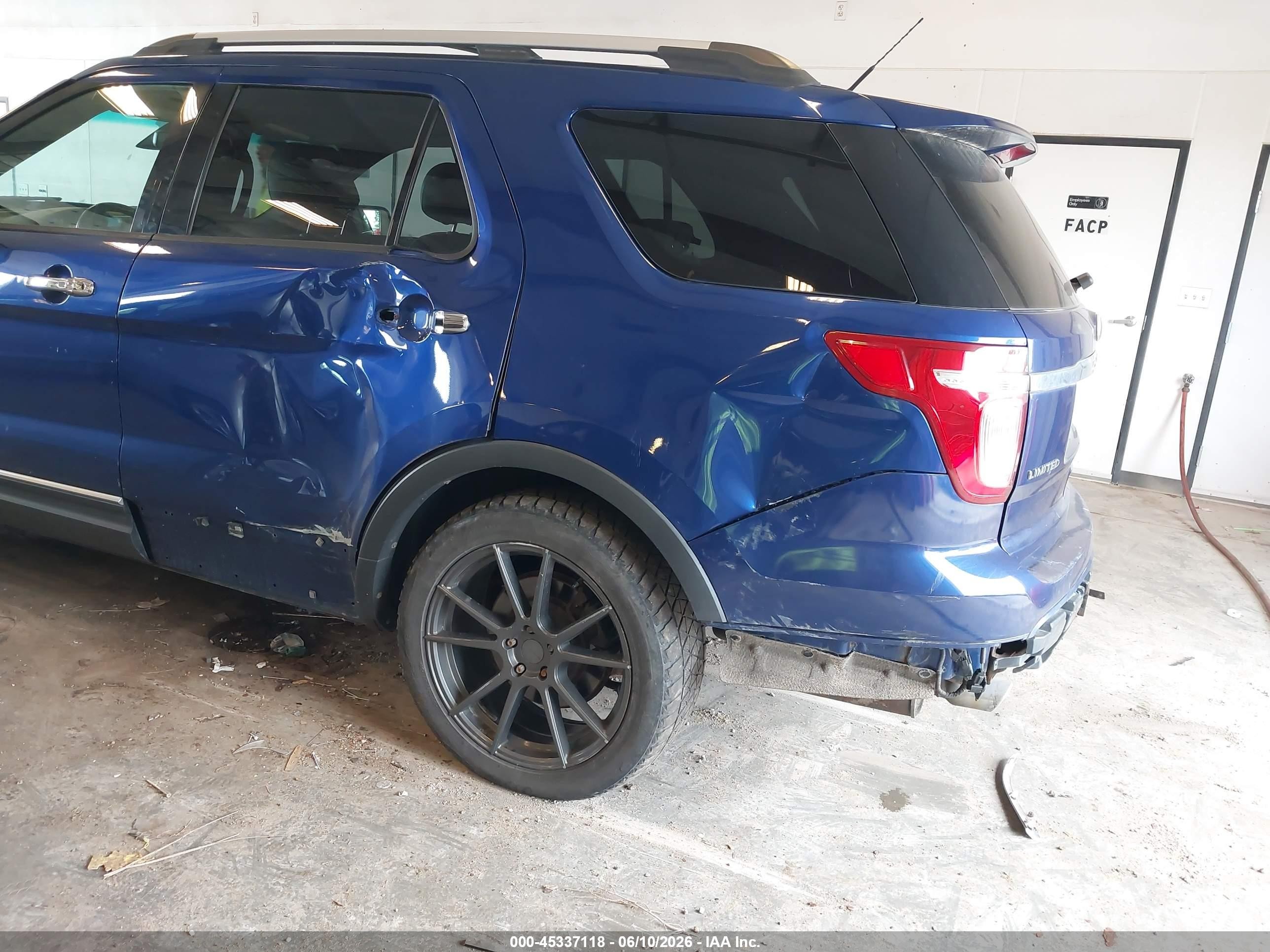2013 Ford Explorer Limited Blue vin: 1FM5K8F85DGA25111