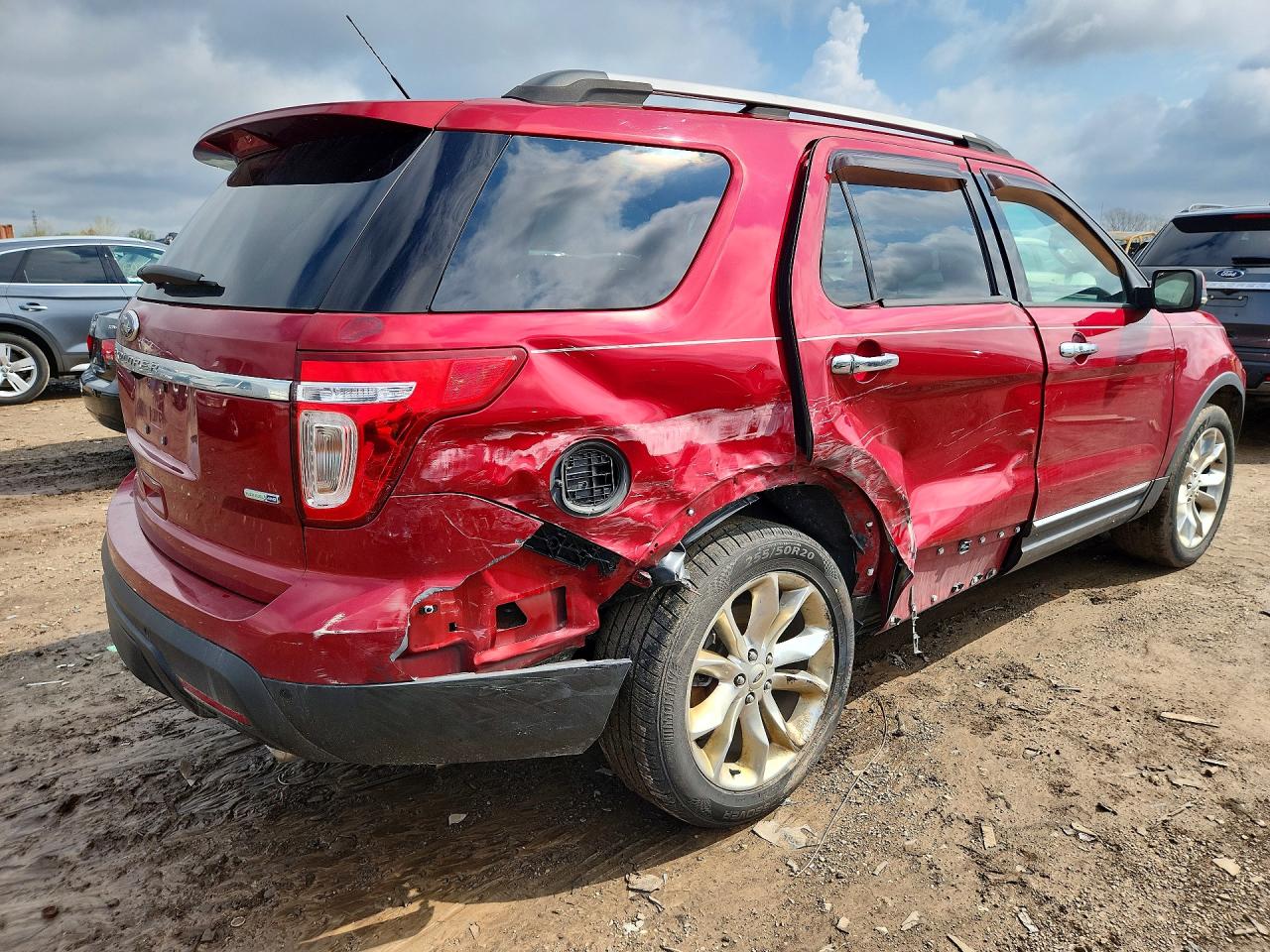 2013 Ford Explorer Limited Red vin: 1FM5K8F85DGA61977