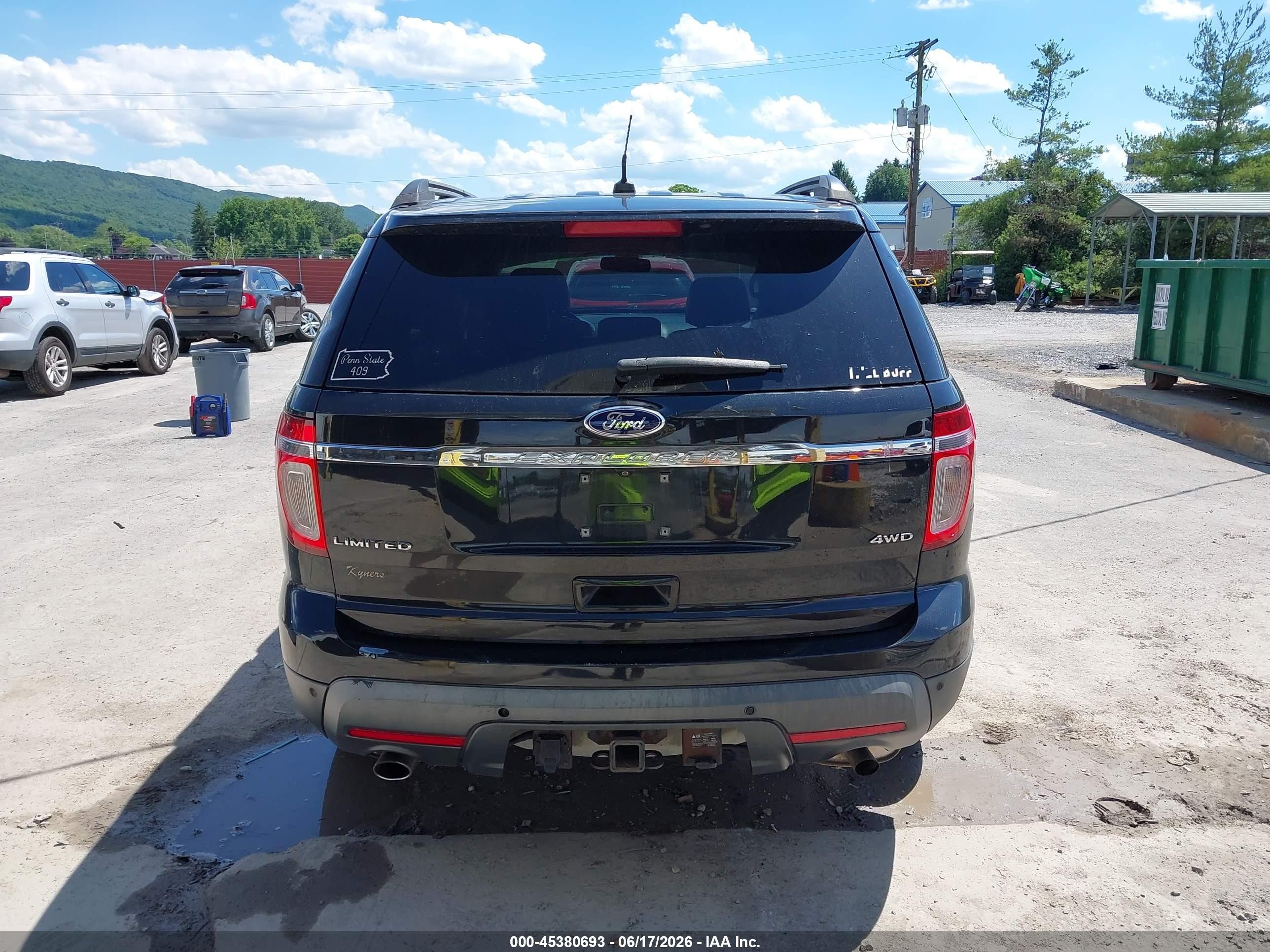 2013 Ford Explorer Limited Black vin: 1FM5K8F85DGC33375