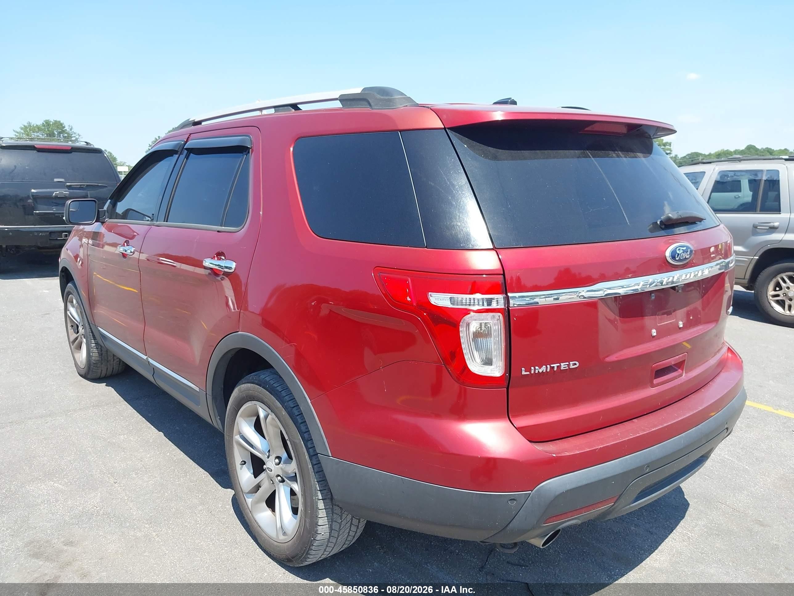 2013 Ford Explorer Limited Red vin: 1FM5K8F85DGC53058