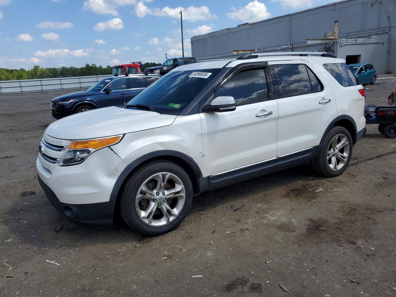 2013 Ford Explorer Limited White vin: 1FM5K8F85DGC76887