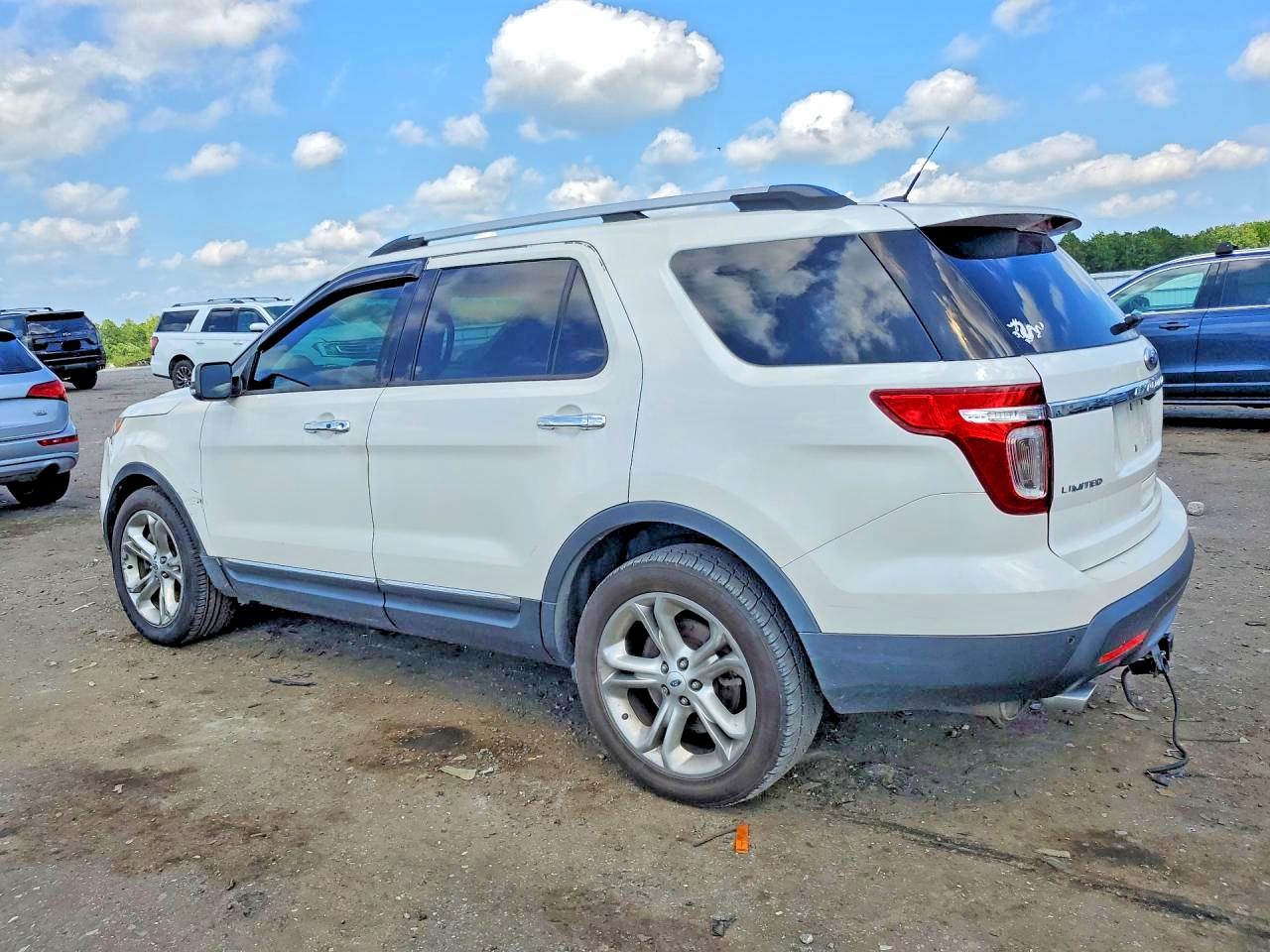 2013 Ford Explorer Limited White vin: 1FM5K8F85DGC76887
