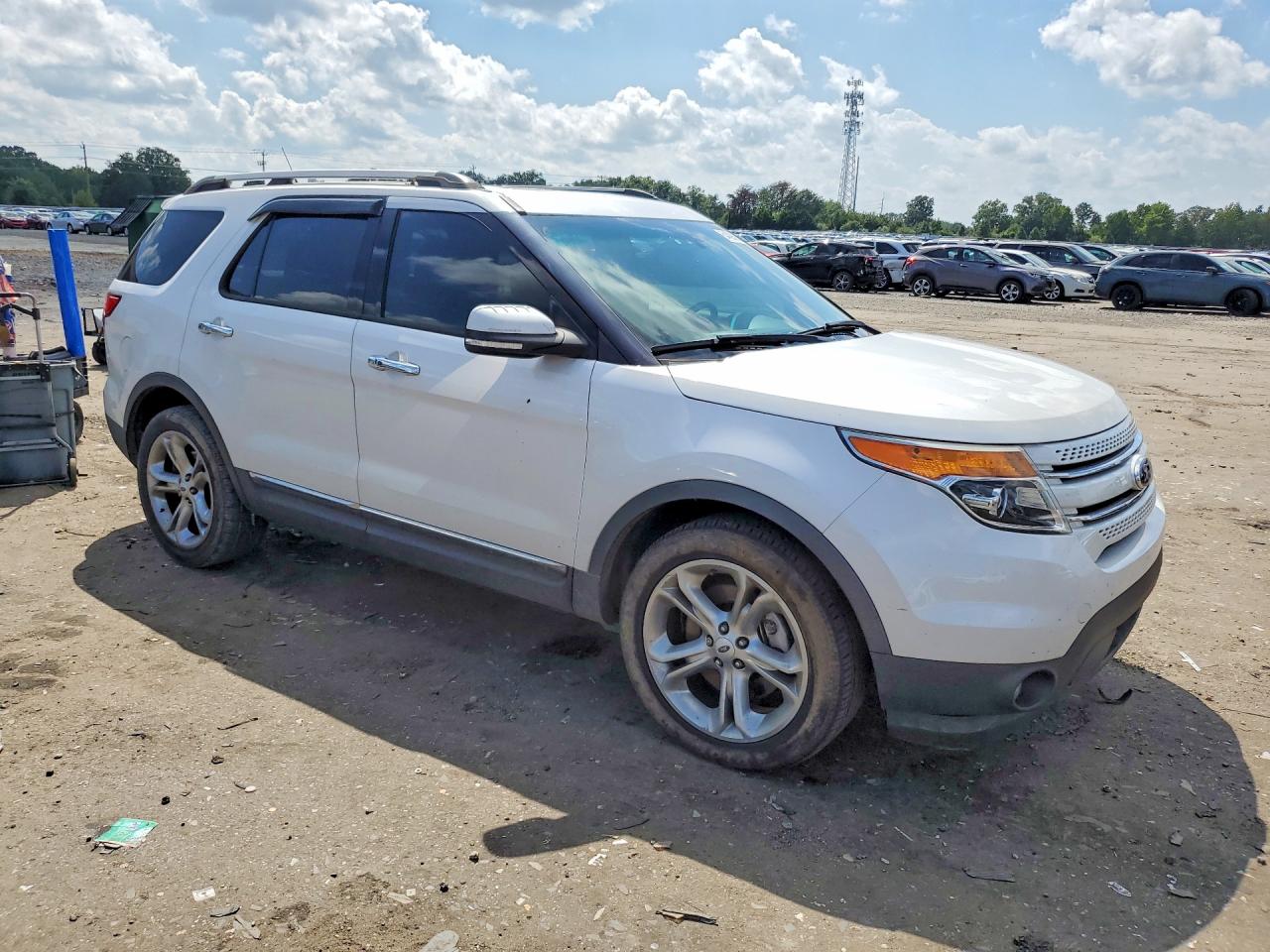 2013 Ford Explorer Limited White vin: 1FM5K8F85DGC76887