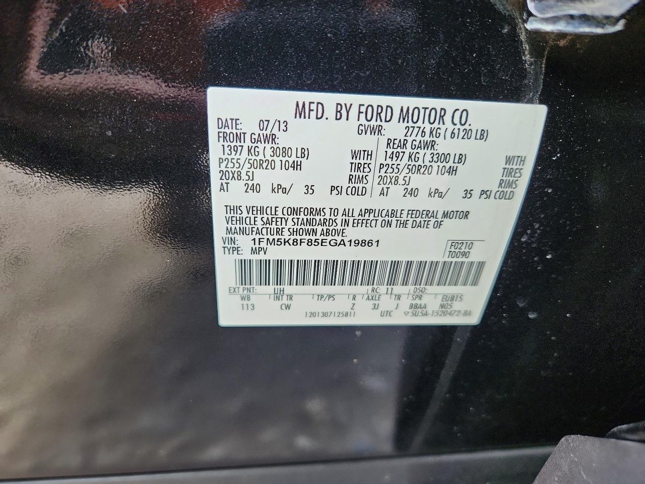 2014 Ford Explorer Limited Black vin: 1FM5K8F85EGA19861