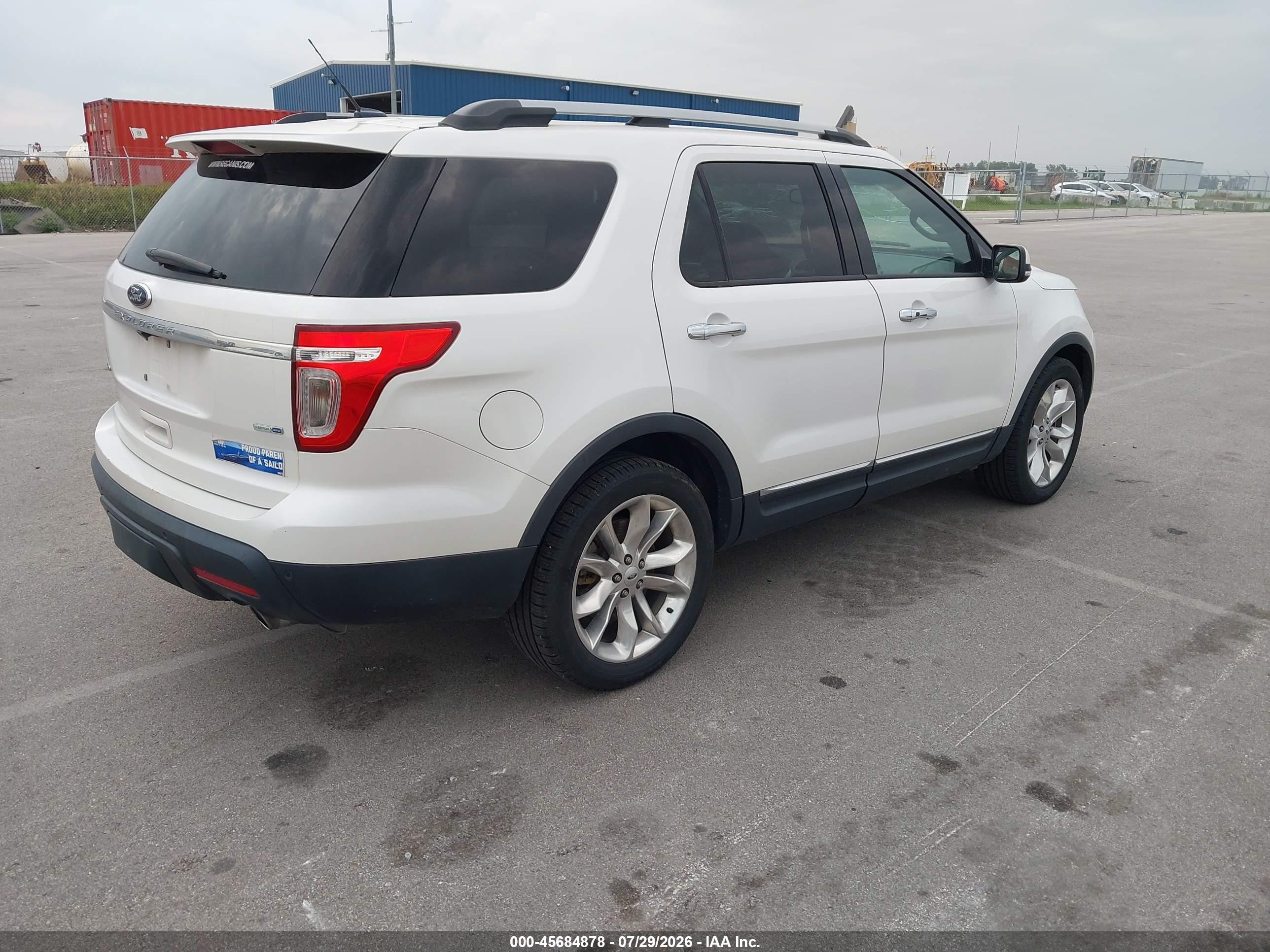 2015 Ford Explorer Limited White vin: 1FM5K8F85FGA19652