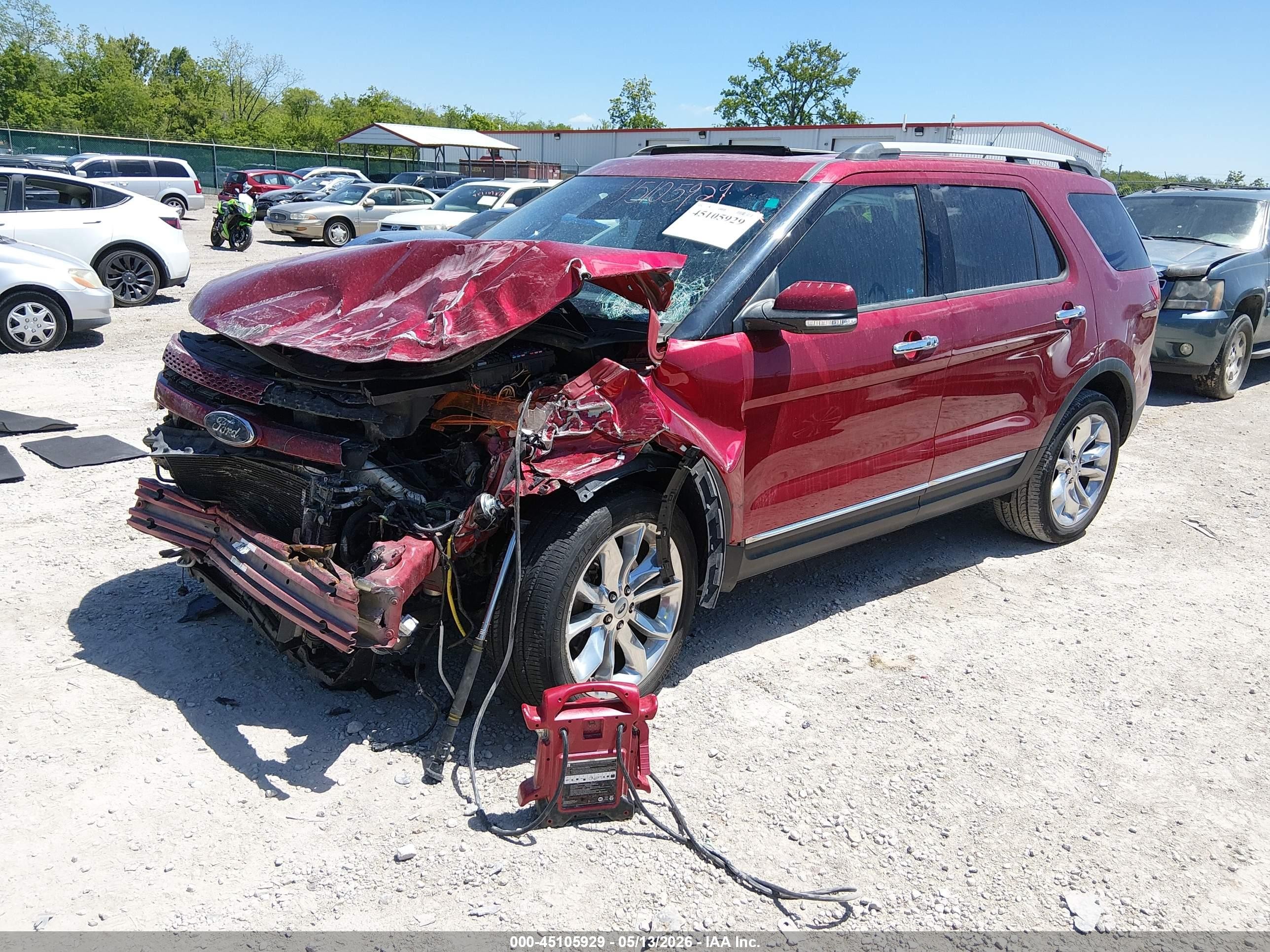 2015 Ford Explorer Limited Red vin: 1FM5K8F85FGB57448