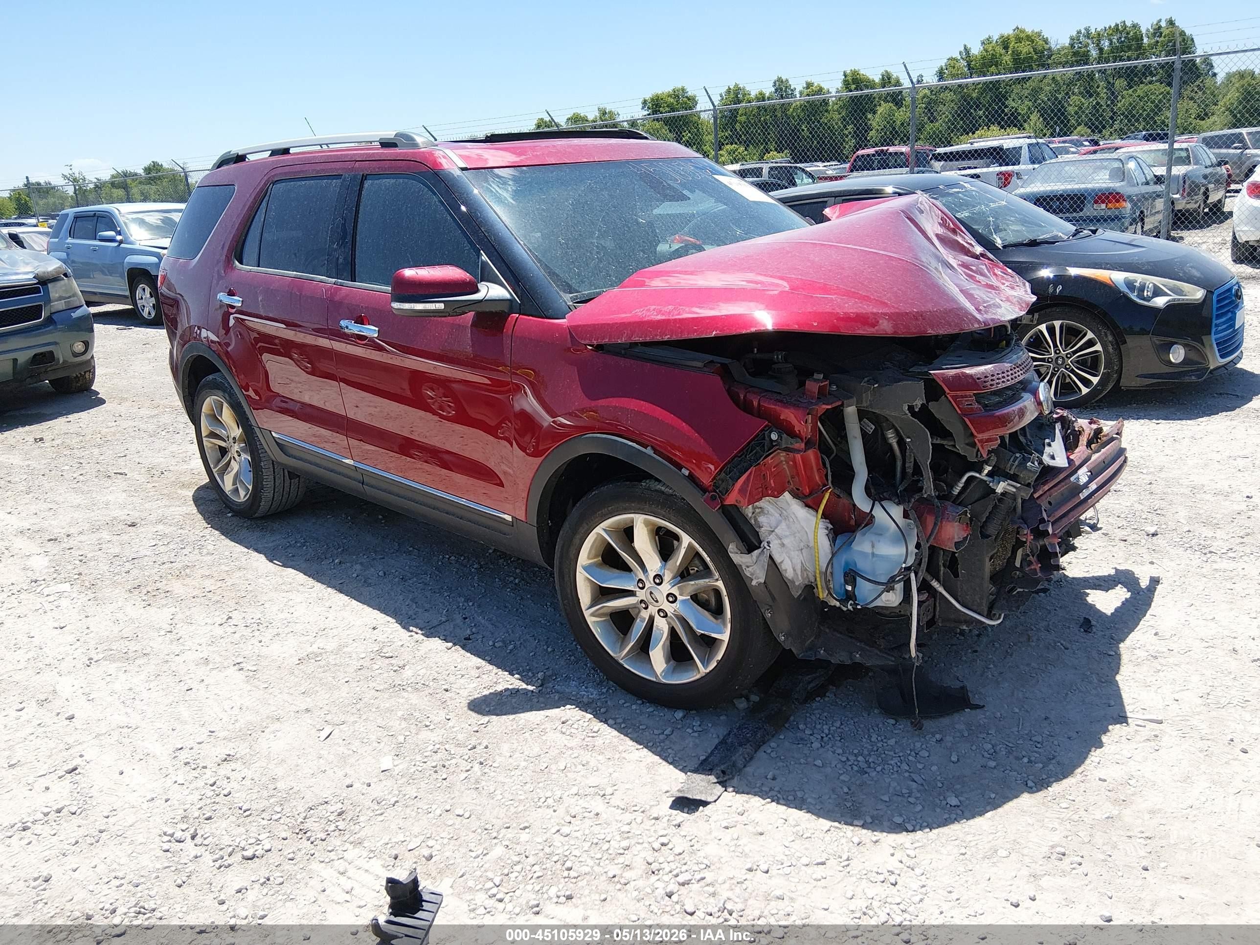 2015 Ford Explorer Limited Red vin: 1FM5K8F85FGB57448