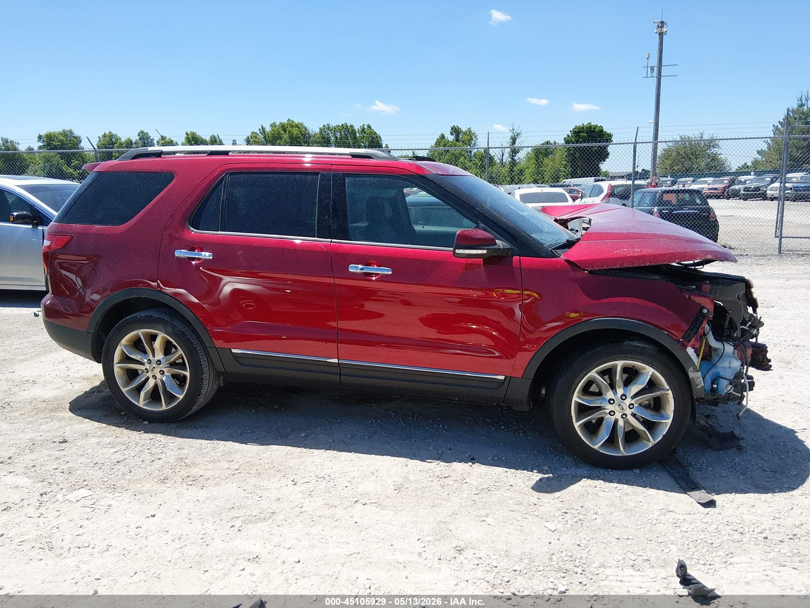 2015 Ford Explorer Limited Red vin: 1FM5K8F85FGB57448