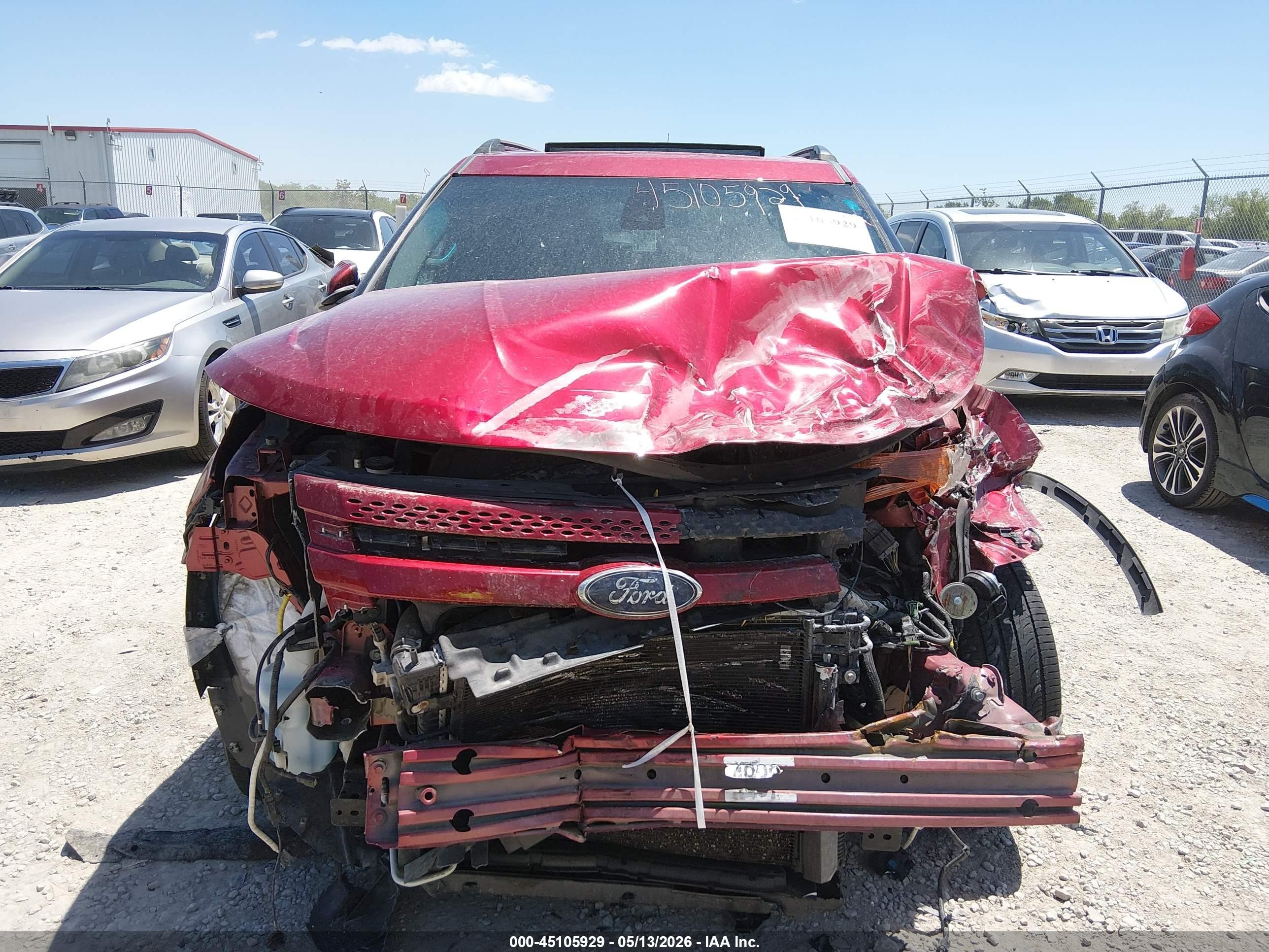 2015 Ford Explorer Limited Red vin: 1FM5K8F85FGB57448
