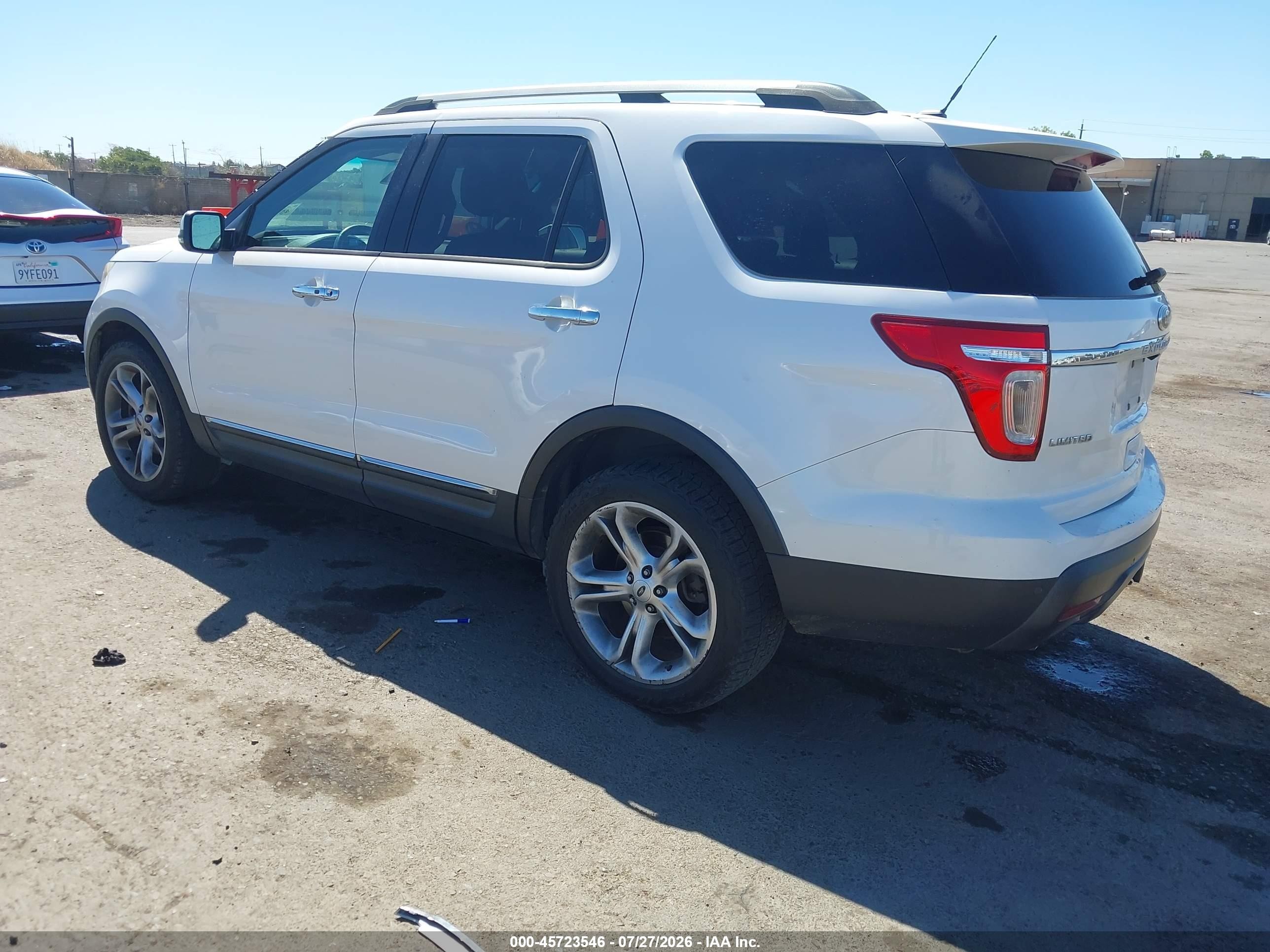 2013 Ford Explorer Limited White vin: 1FM5K8F86DGA24663