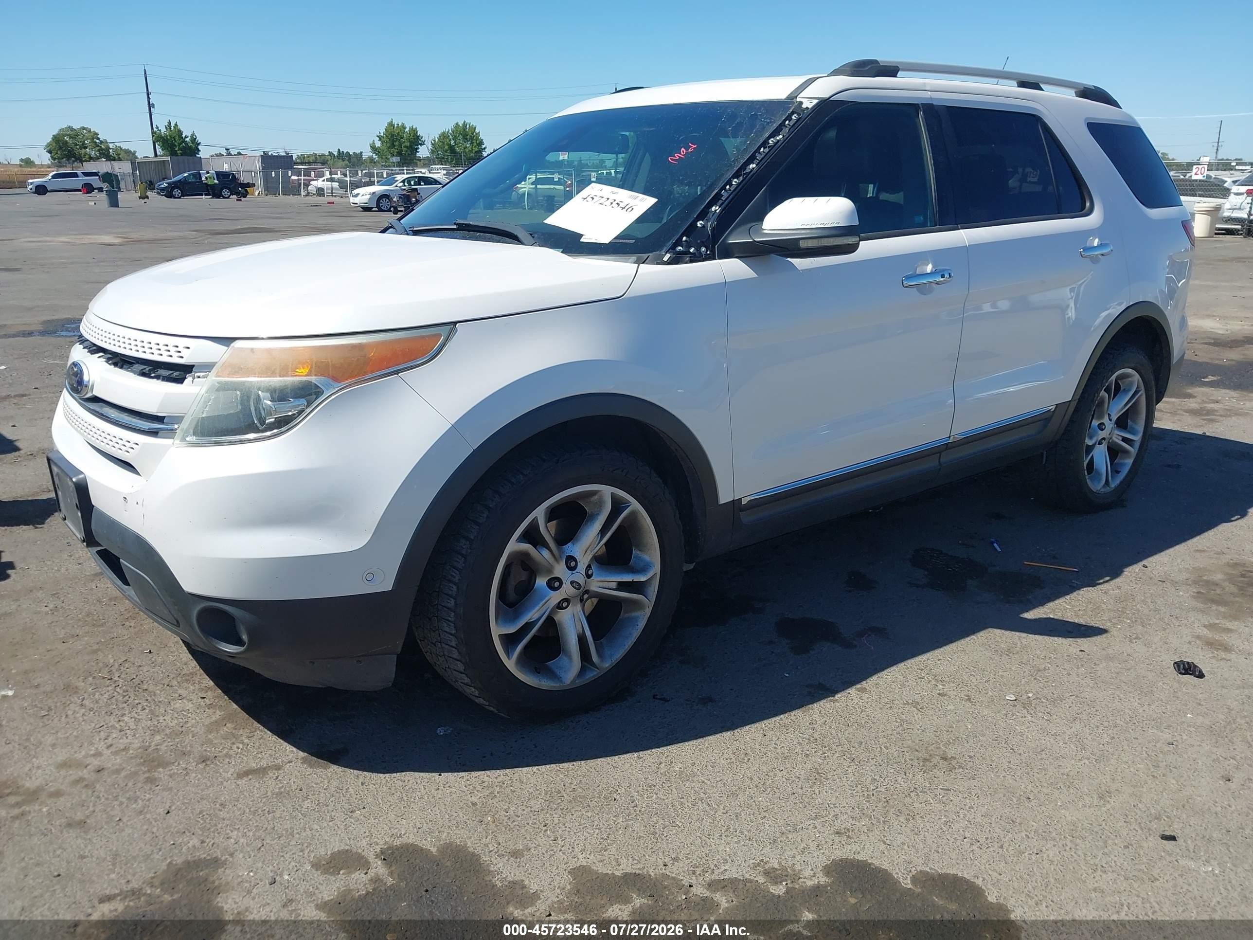 2013 Ford Explorer Limited White vin: 1FM5K8F86DGA24663
