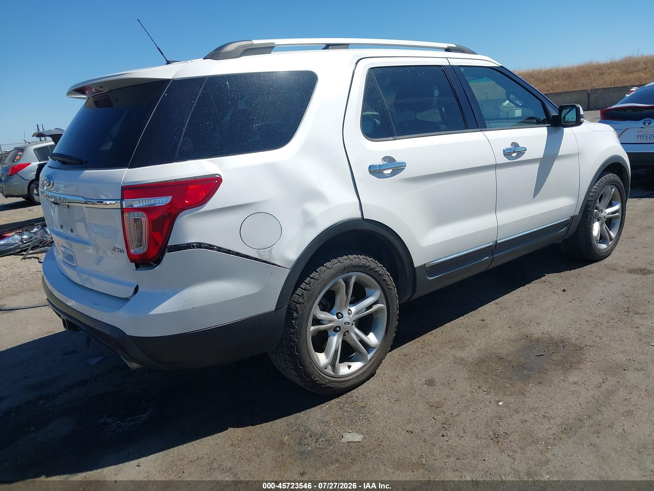 2013 Ford Explorer Limited White vin: 1FM5K8F86DGA24663