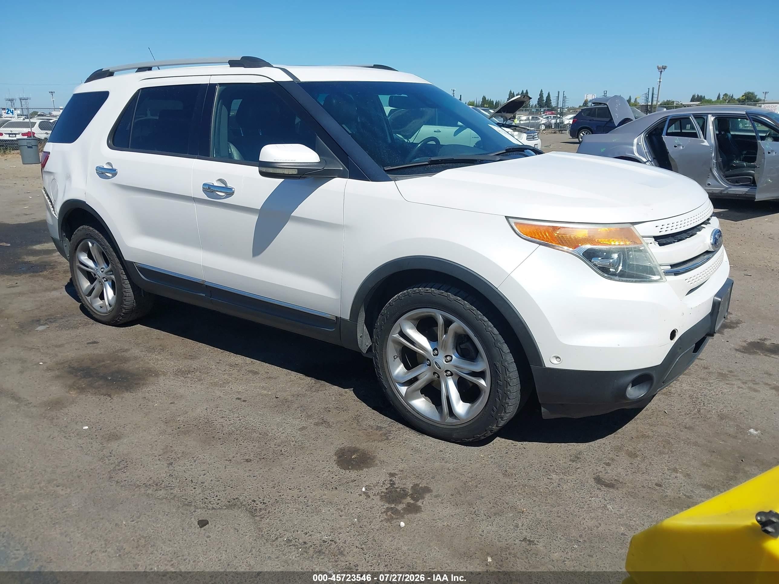 2013 Ford Explorer Limited White vin: 1FM5K8F86DGA24663