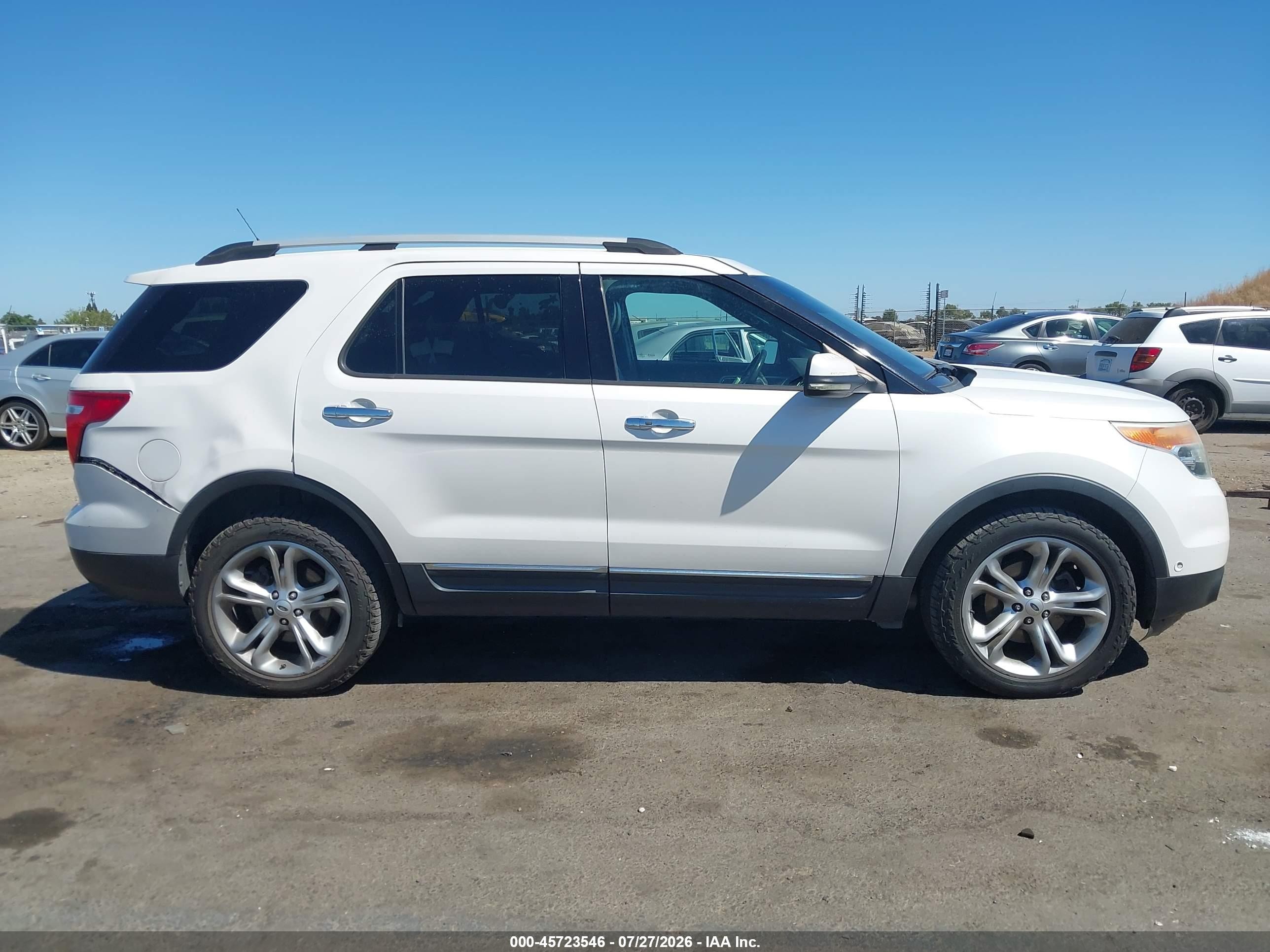 2013 Ford Explorer Limited White vin: 1FM5K8F86DGA24663