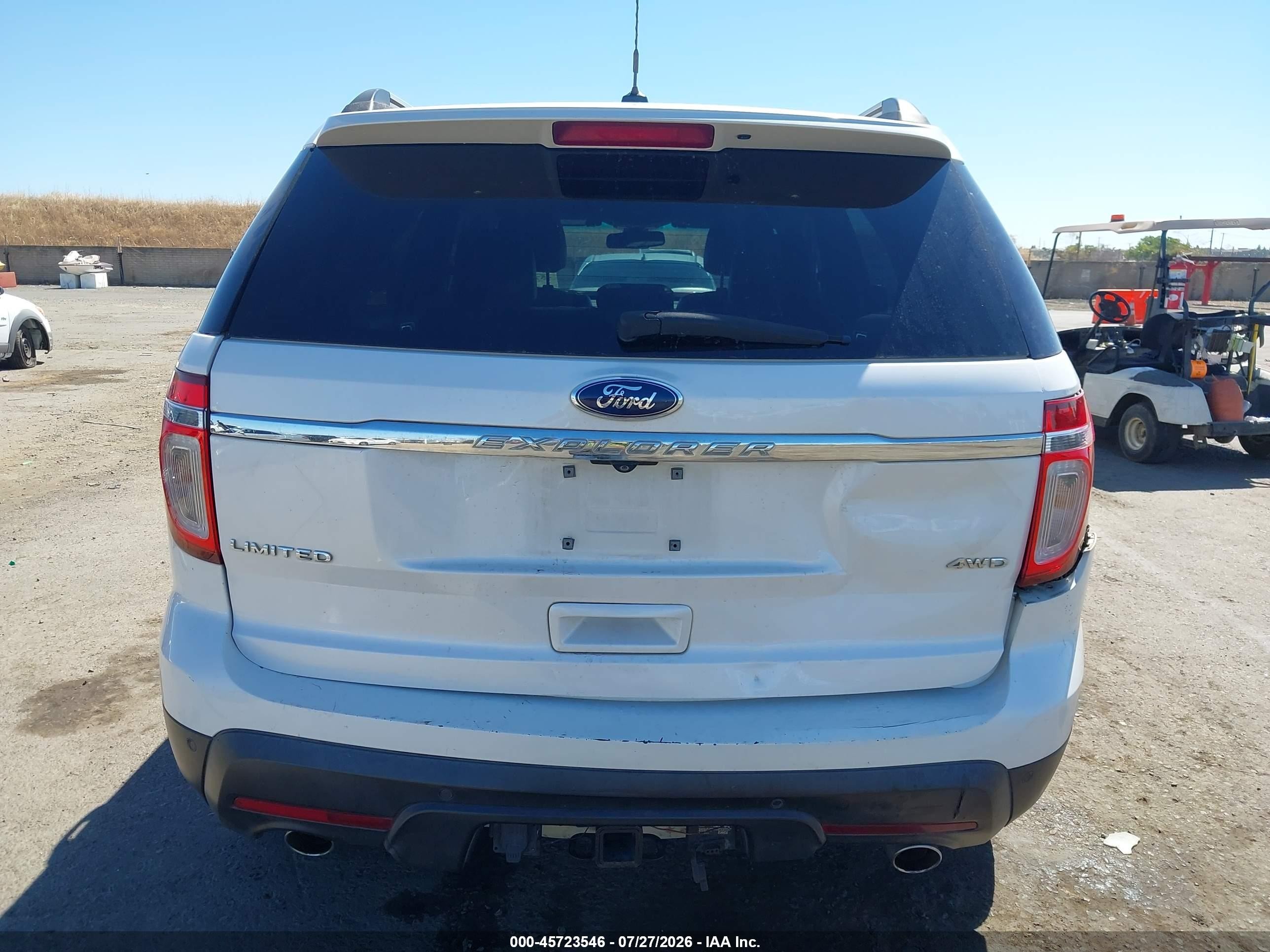 2013 Ford Explorer Limited White vin: 1FM5K8F86DGA24663
