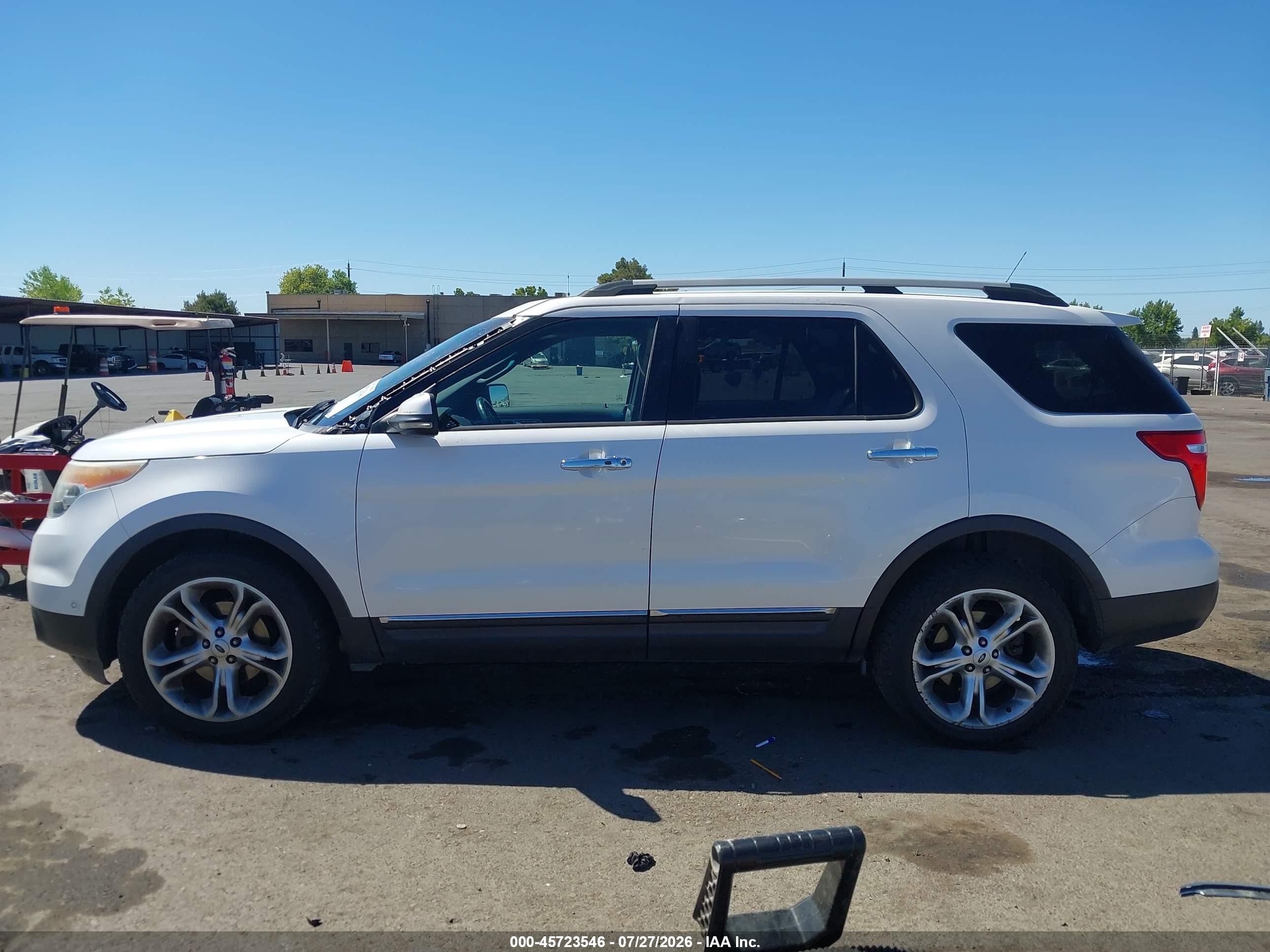 2013 Ford Explorer Limited White vin: 1FM5K8F86DGA24663