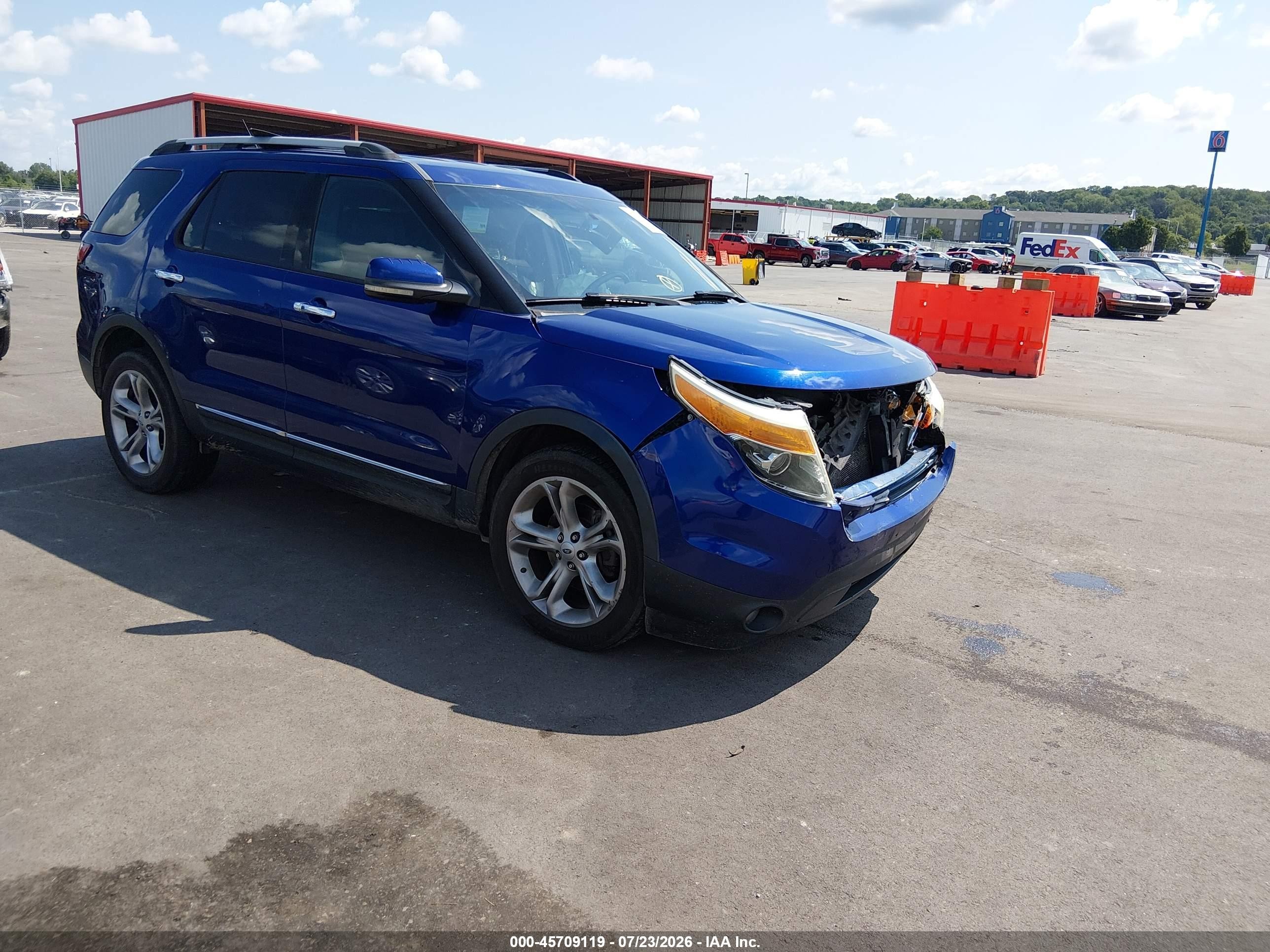 2013 Ford Explorer Limited Blue vin: 1FM5K8F86DGA46355