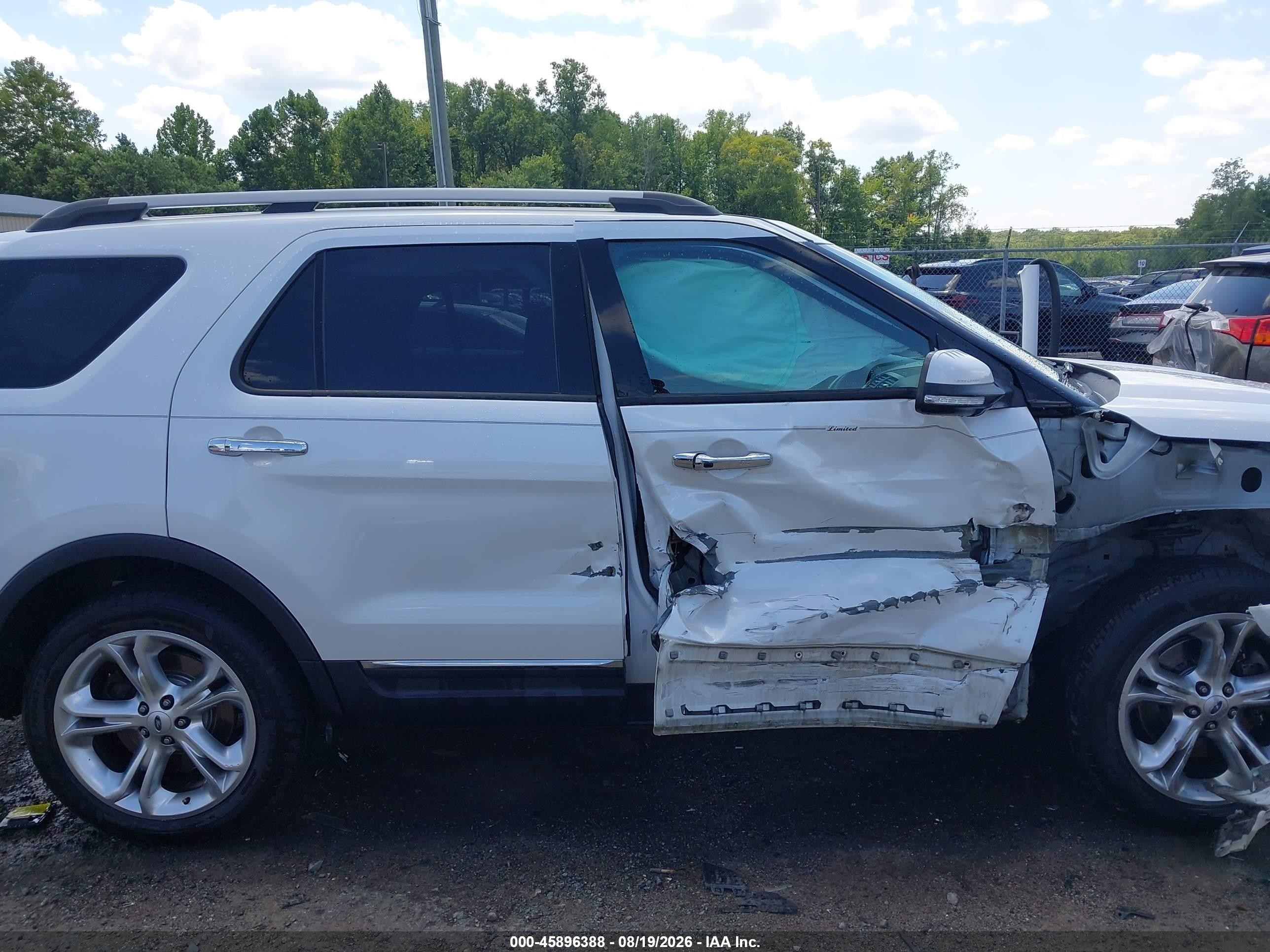 2013 Ford Explorer Limited White vin: 1FM5K8F86DGC13975