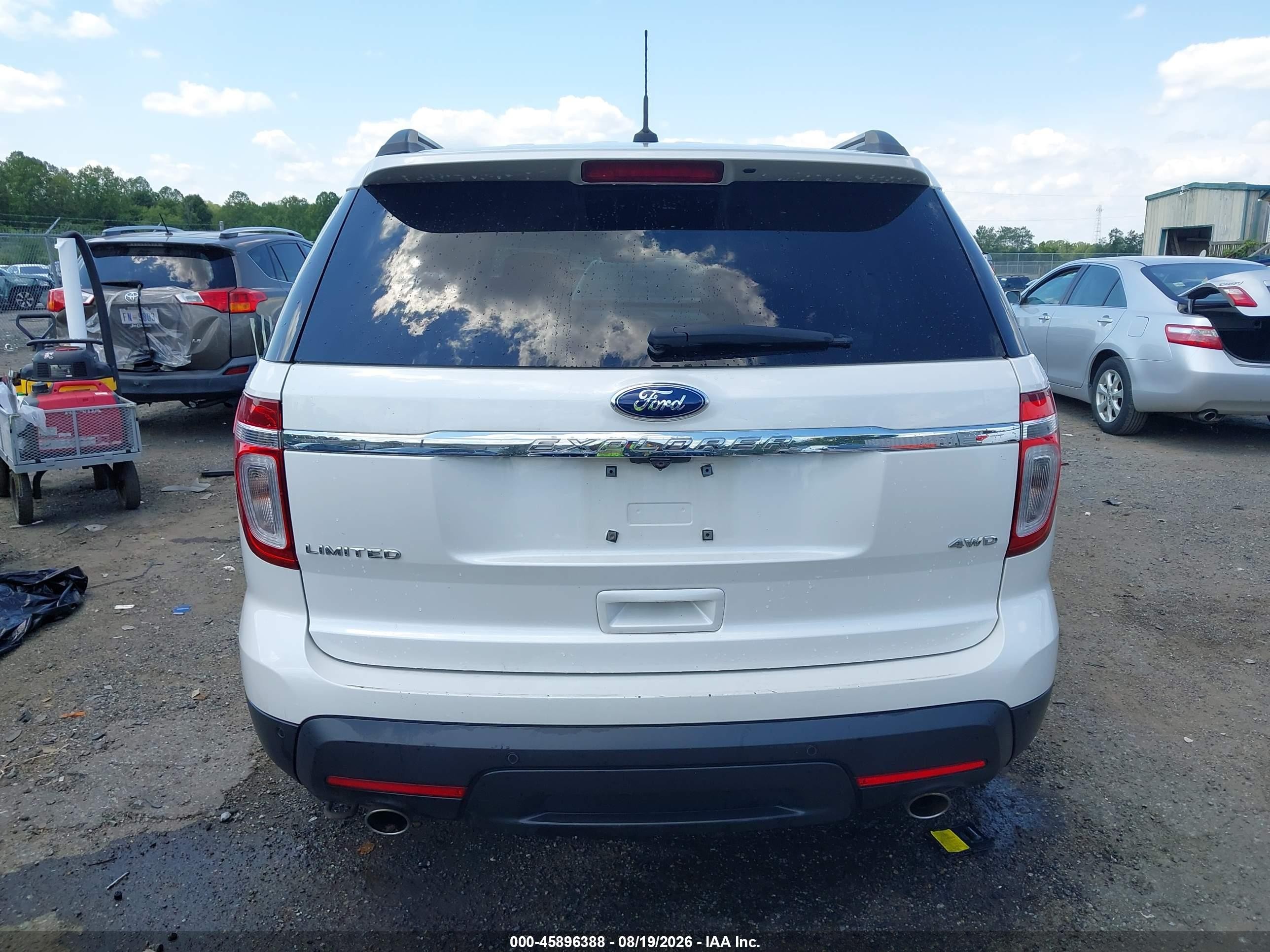 2013 Ford Explorer Limited White vin: 1FM5K8F86DGC13975
