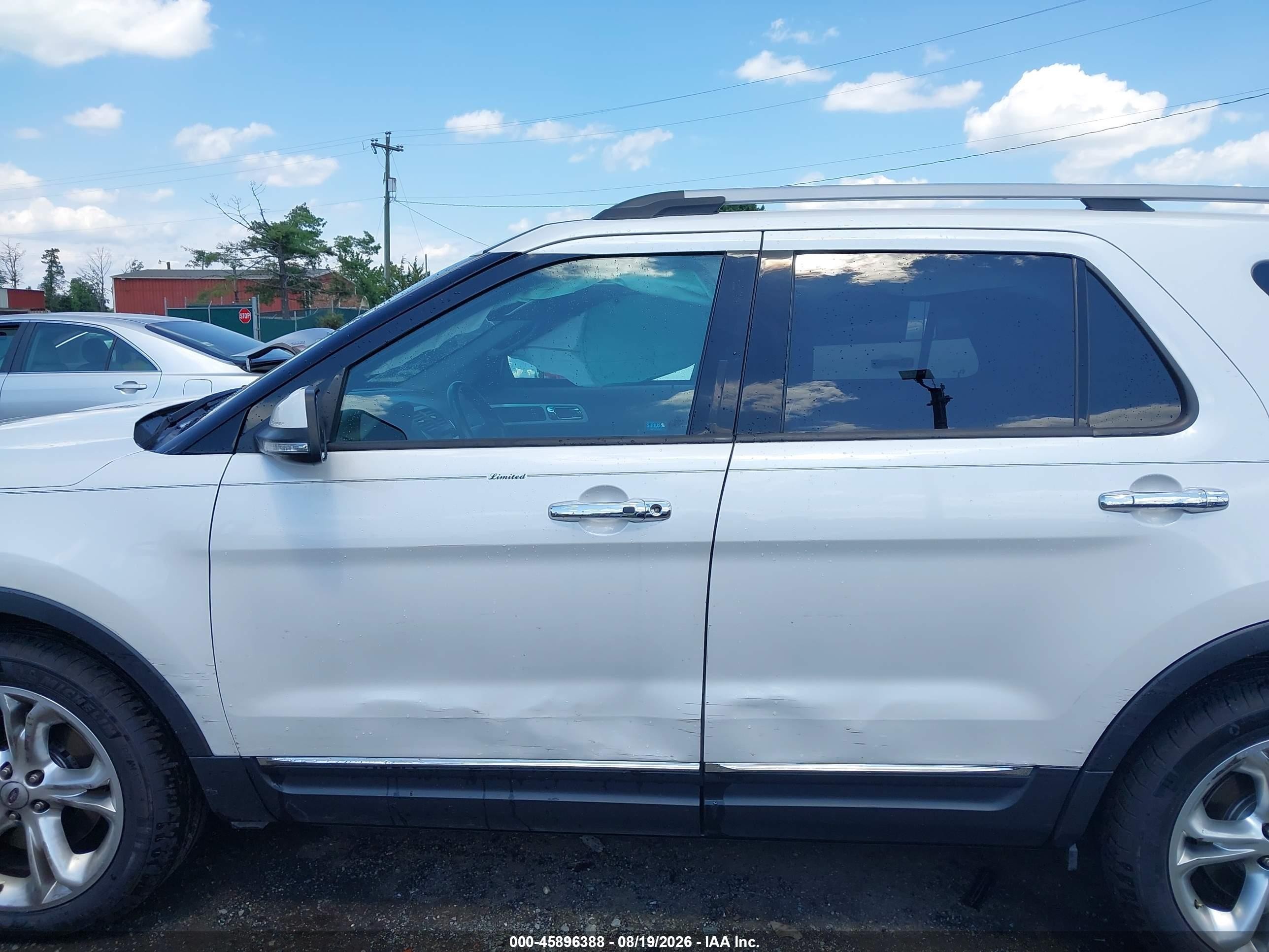 2013 Ford Explorer Limited White vin: 1FM5K8F86DGC13975