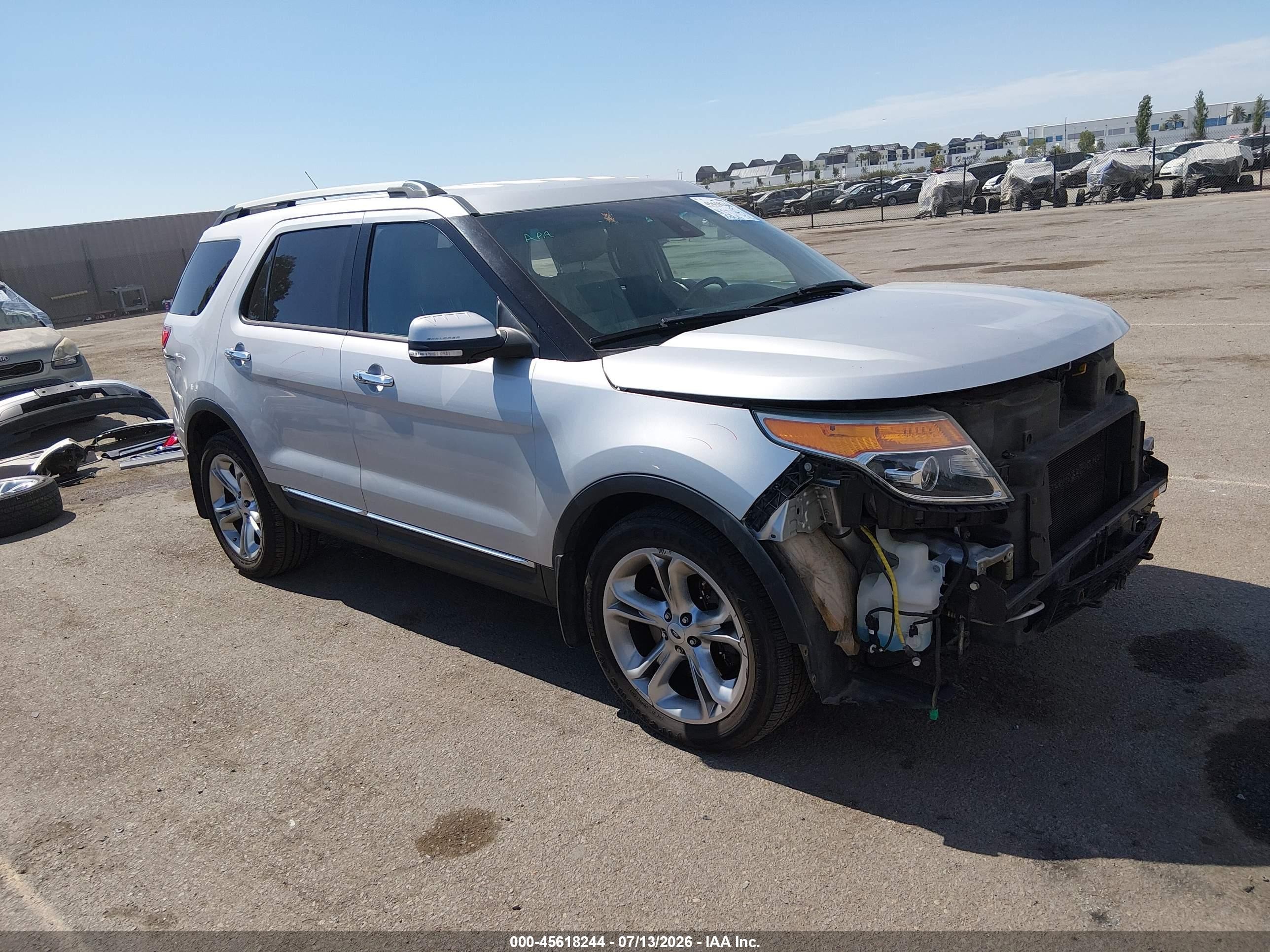 2013 Ford Explorer Limited Silver vin: 1FM5K8F86DGC24801