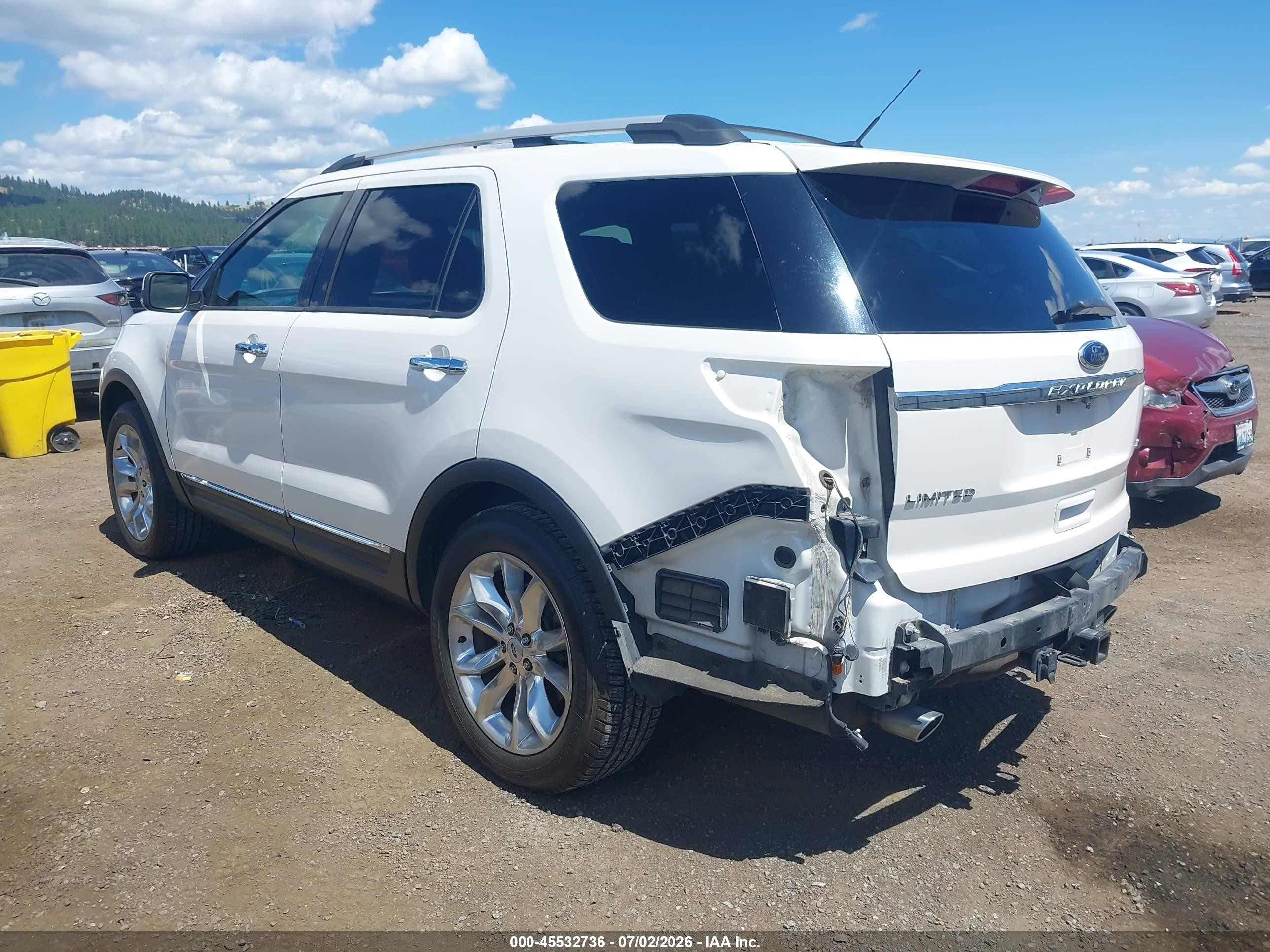 2014 Ford Explorer Limited White vin: 1FM5K8F86EGA28102