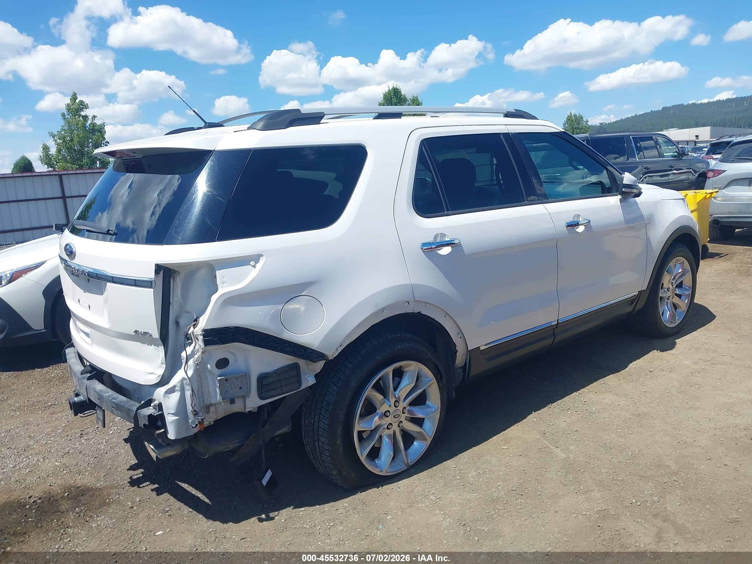 2014 Ford Explorer Limited White vin: 1FM5K8F86EGA28102