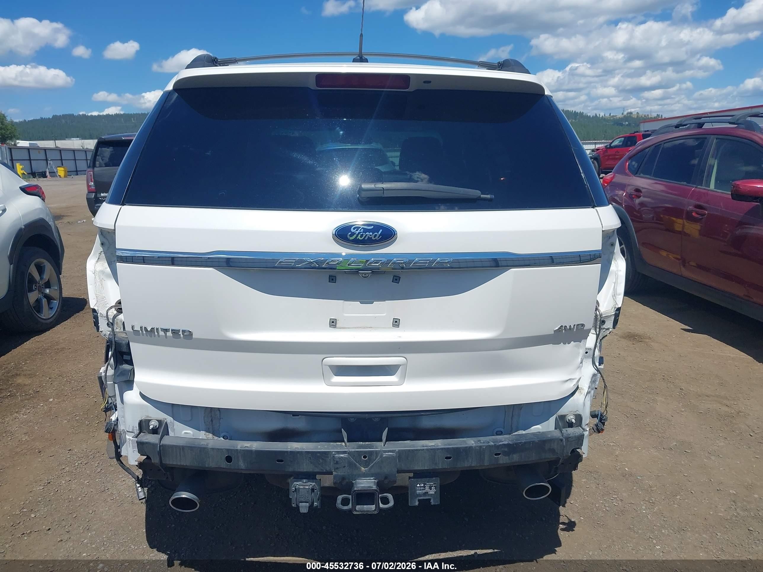 2014 Ford Explorer Limited White vin: 1FM5K8F86EGA28102