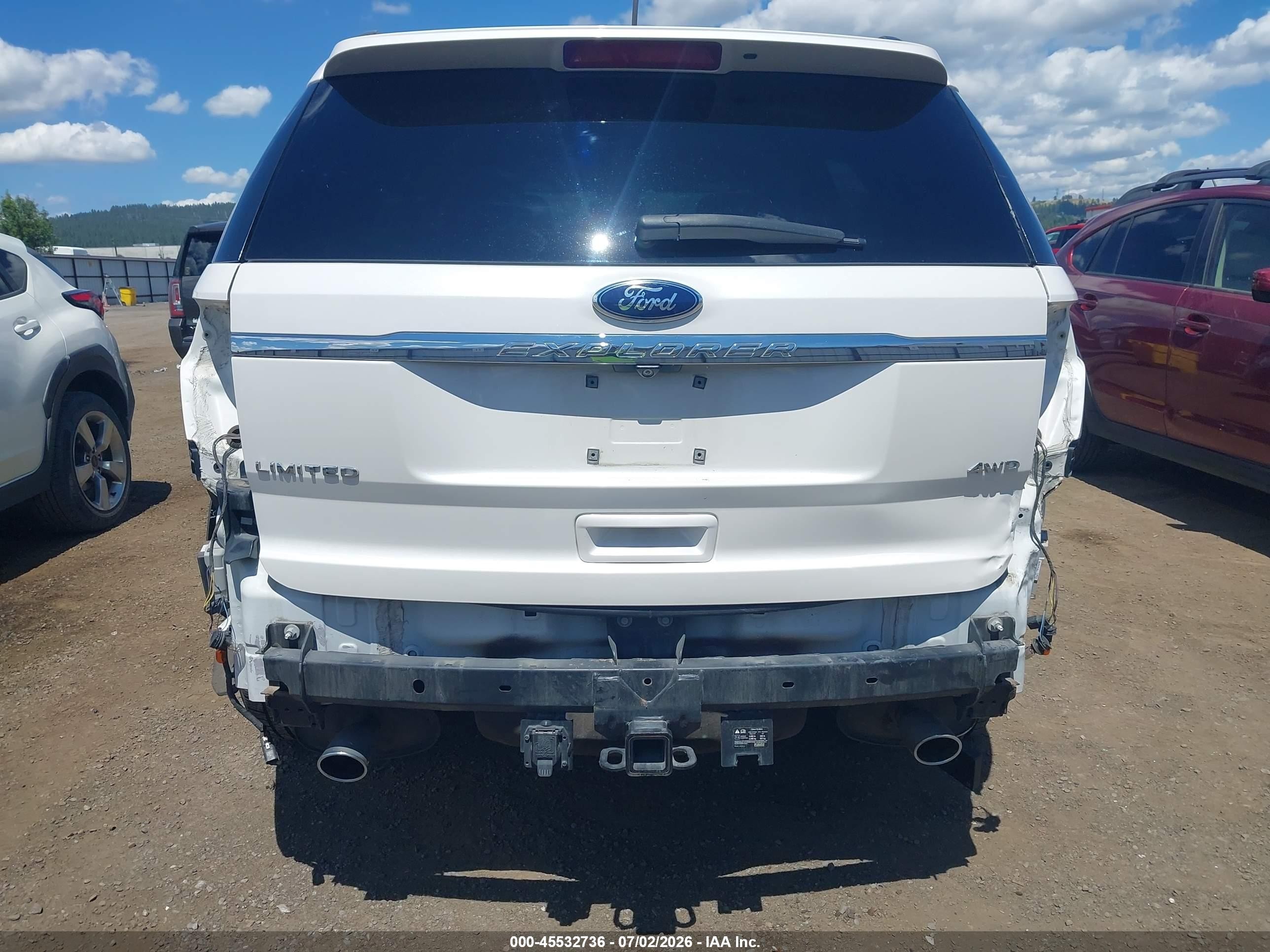 2014 Ford Explorer Limited White vin: 1FM5K8F86EGA28102