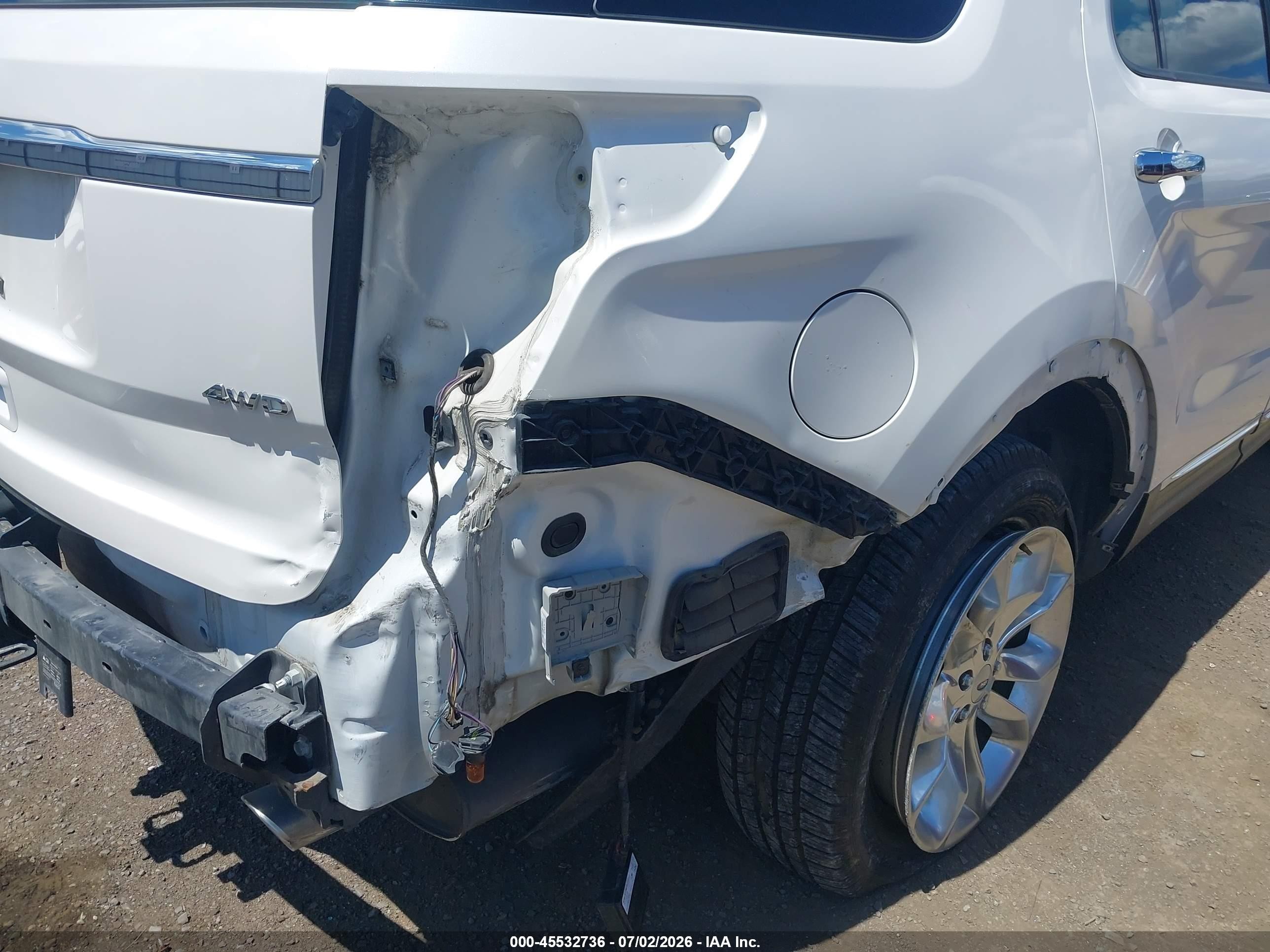 2014 Ford Explorer Limited White vin: 1FM5K8F86EGA28102