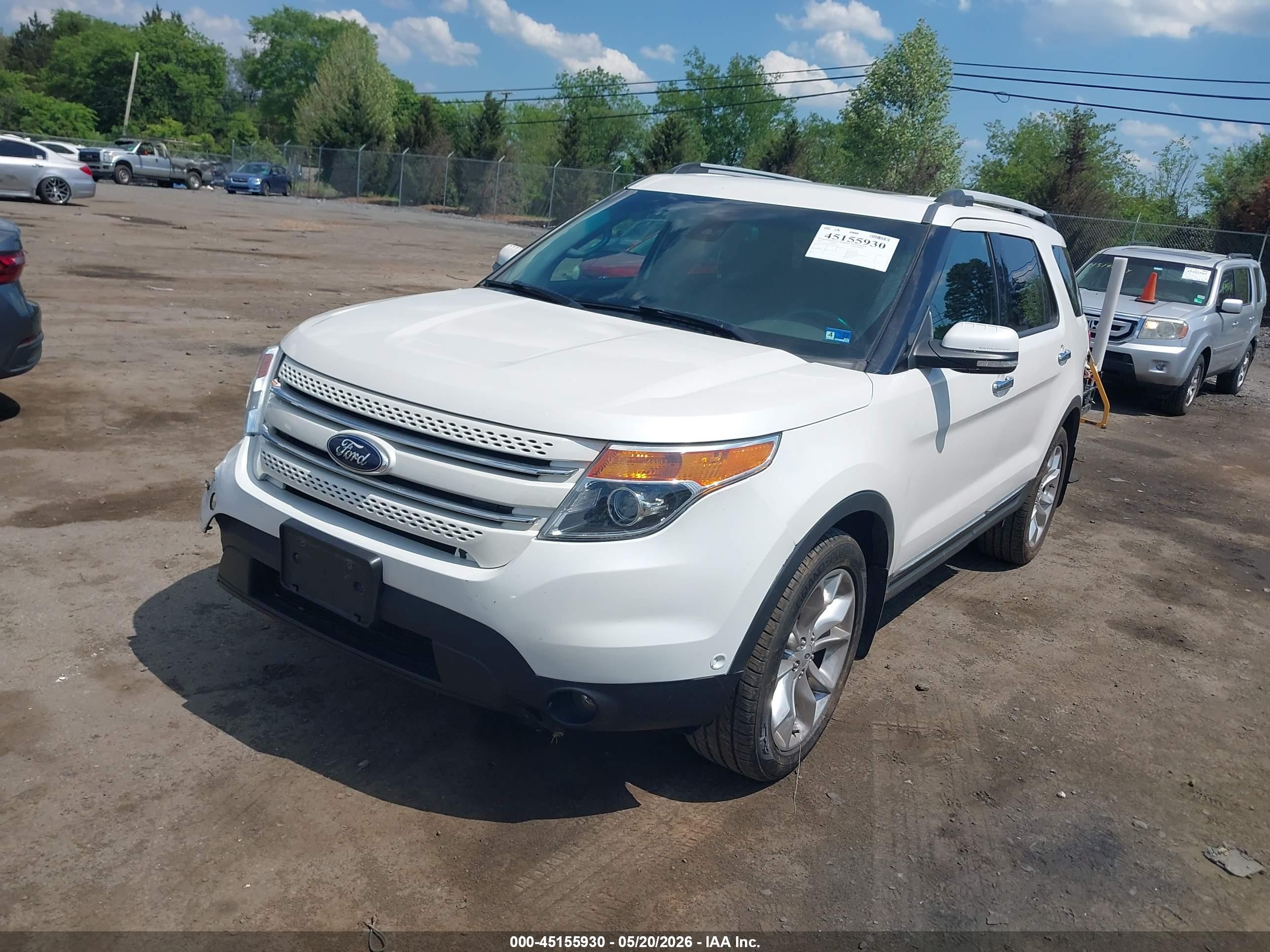 2014 Ford Explorer Limited White vin: 1FM5K8F86EGA79096