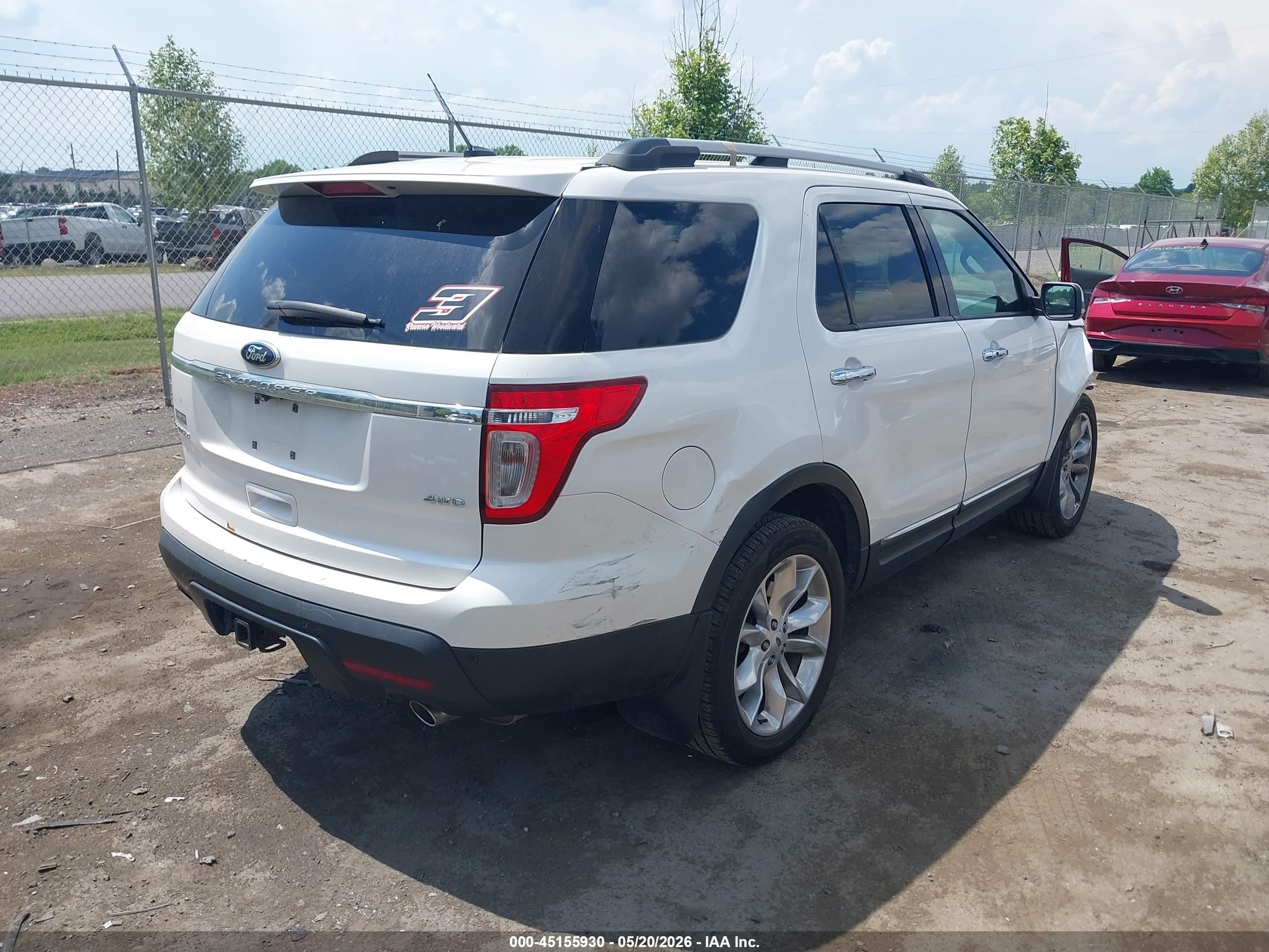 2014 Ford Explorer Limited White vin: 1FM5K8F86EGA79096